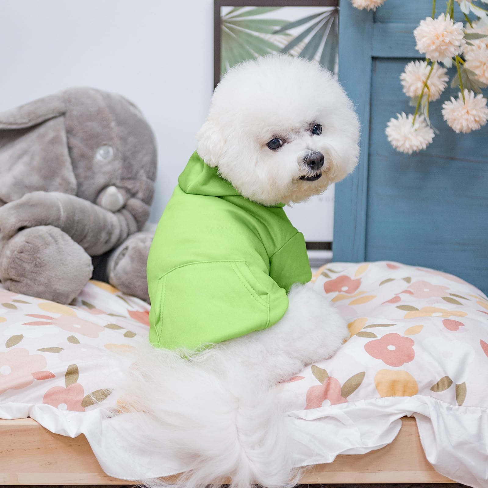Kooltail Basic Dog Hoodie - Soft & Warm Dog Hoodie Sweater With Leash Hole And Pocket, Dog Winter Coat, Cold Weather Clothes Swe