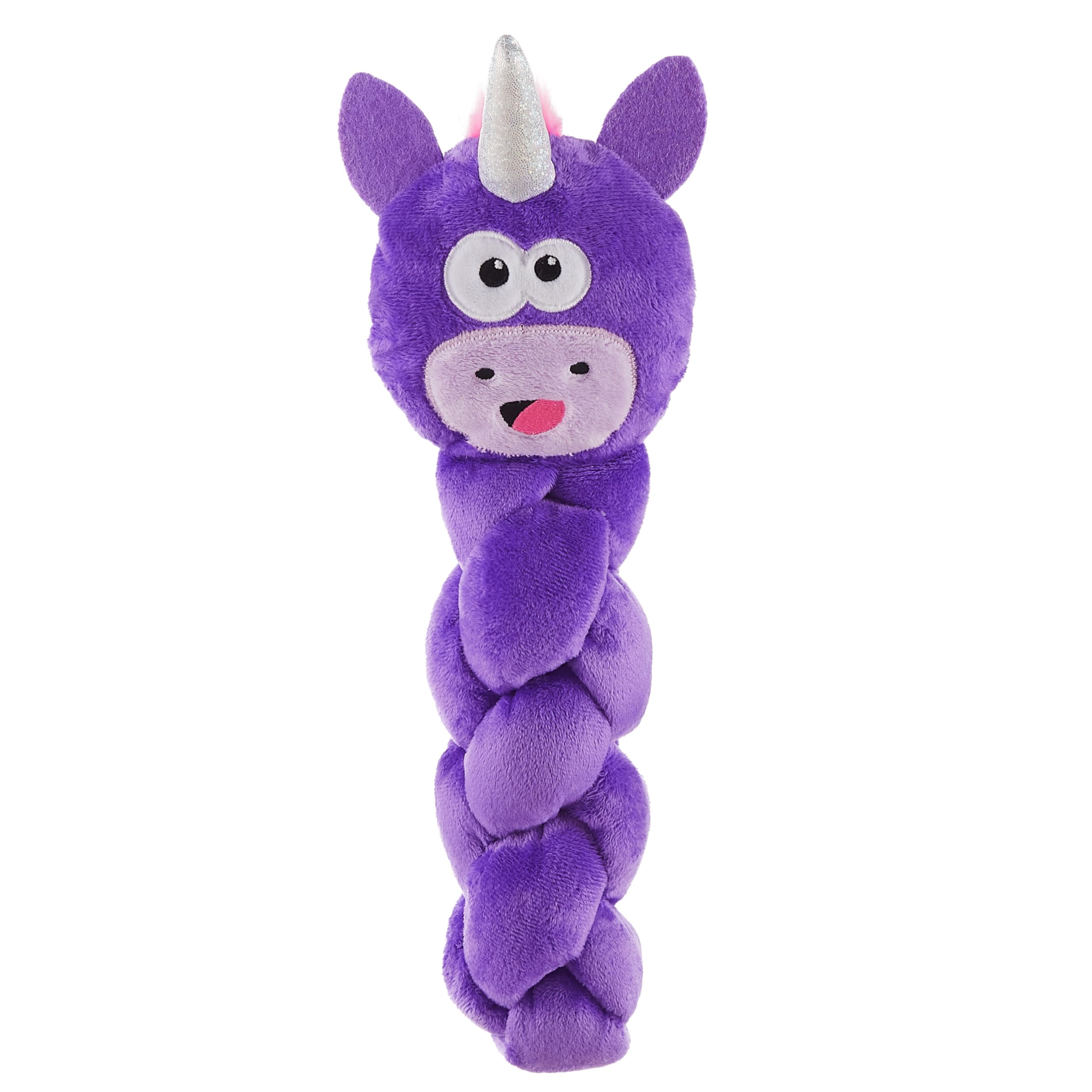 Outward Hound by Nina Ottosson Twistiez Interactive Plush Dog Treat Puzzle, Unicorn, Purple