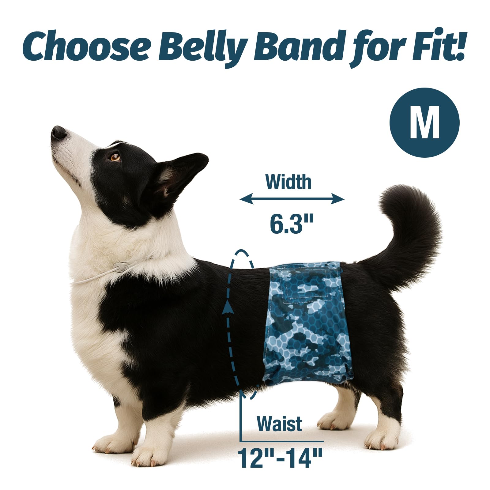 Pet Soft Dog Belly Band - 3 Packs Reusable Dog Diapers Male Dog Diapers Belly Wraps - Washable Dog Belly Bands for Male Dogs (Ar