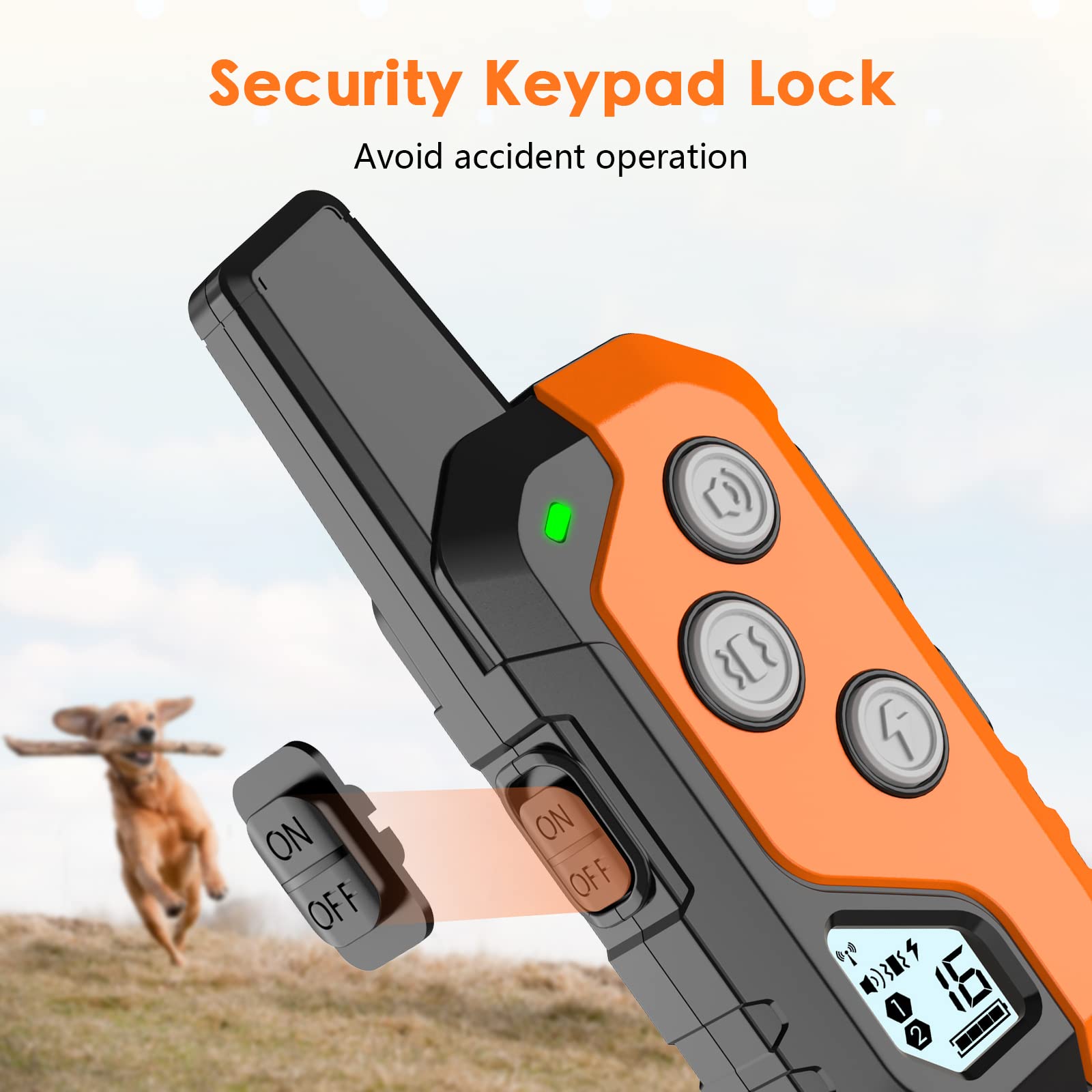 Piouns Dog Training Collar, Ip67 Waterproof Dog Shock Collar With Remote Control, 3 Training Modes, Shock, Vibration And Beep, Rechargeable Electric Shock Collar For Large Medium Small Dogs