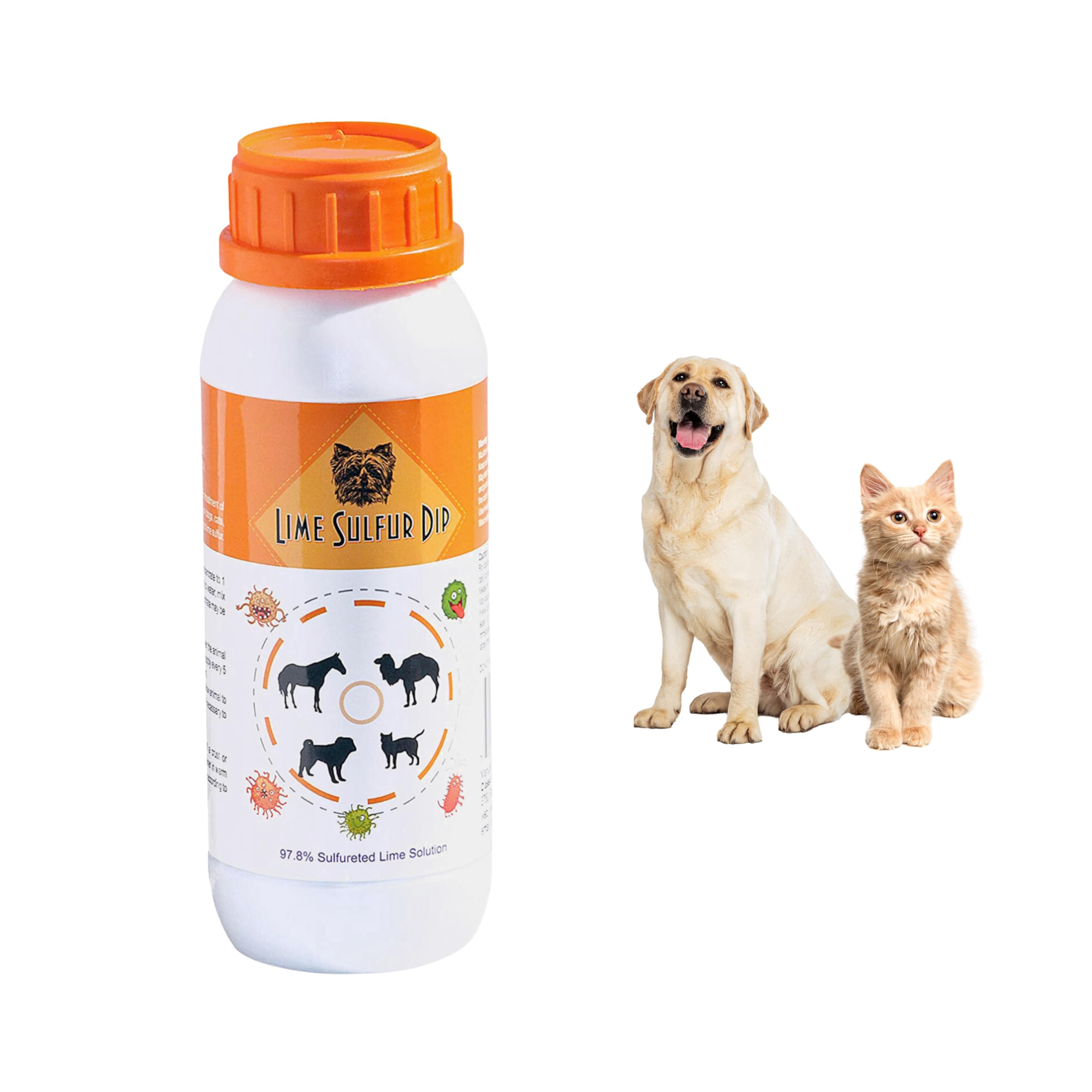 Healthy Paw Life - Lime Sulfur Dip - Pet Care For Itchy And Dry Skin - Xtra Strength Formula - Safe Solution For Dog, Cat, Puppy, Kitten, Horse (16 Oz)