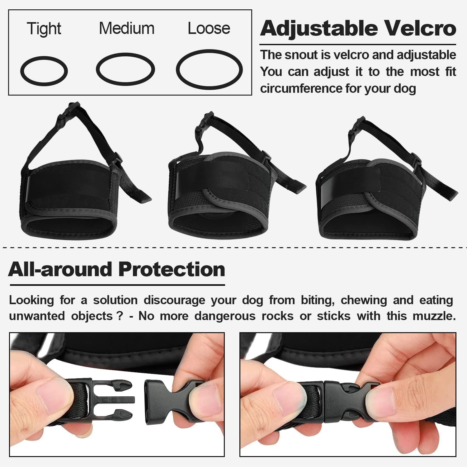 Dog Muzzle,Soft Air Mesh Muzzle For Small Medium Large Dogs Anti Biting Barking Chewing,Breathable Drinkable Adjustable Loop Pet