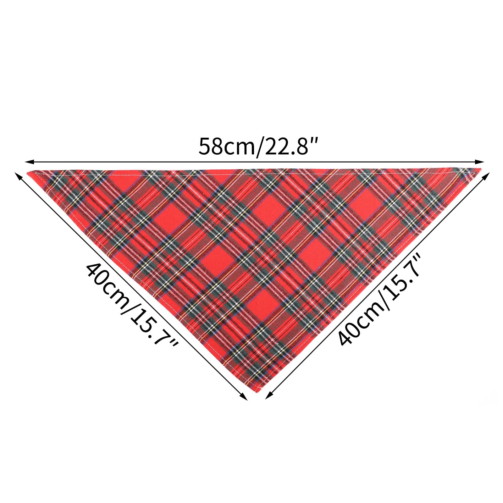 Segarty Fall Dog Bandanas, 10 Pack 22.8'X15.7' Plaid Bibs Pet Triangle Scarf Accessories Bulk For Small Medium Cats Dogs Large Puppy Dogs, Washable Adjustable Boy Pets Birthday Kerchief