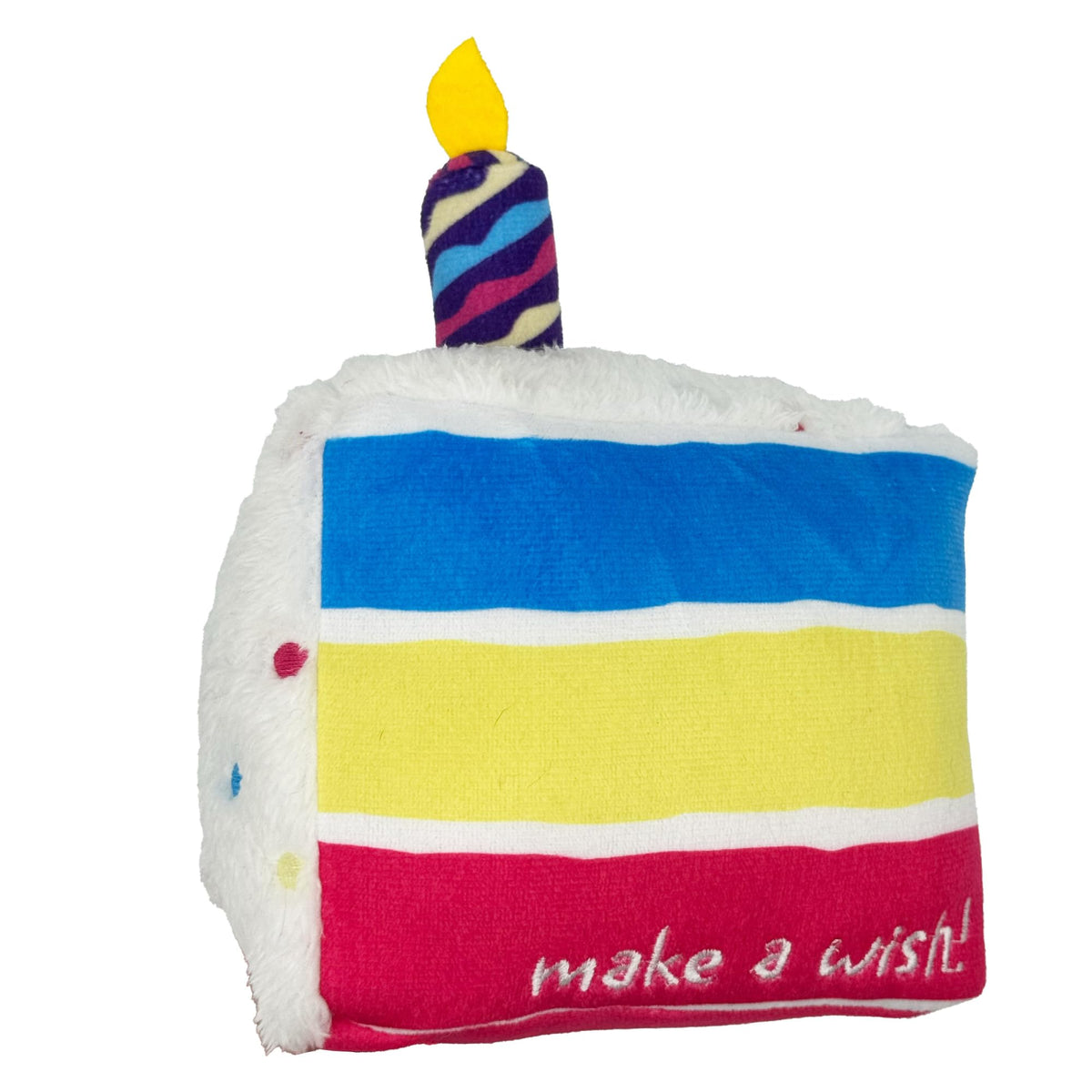 Huxley & Kent For Dogs | Make A Wish Cake Plush Dog Toy | Small, Interactive, Durable & Water Resistant