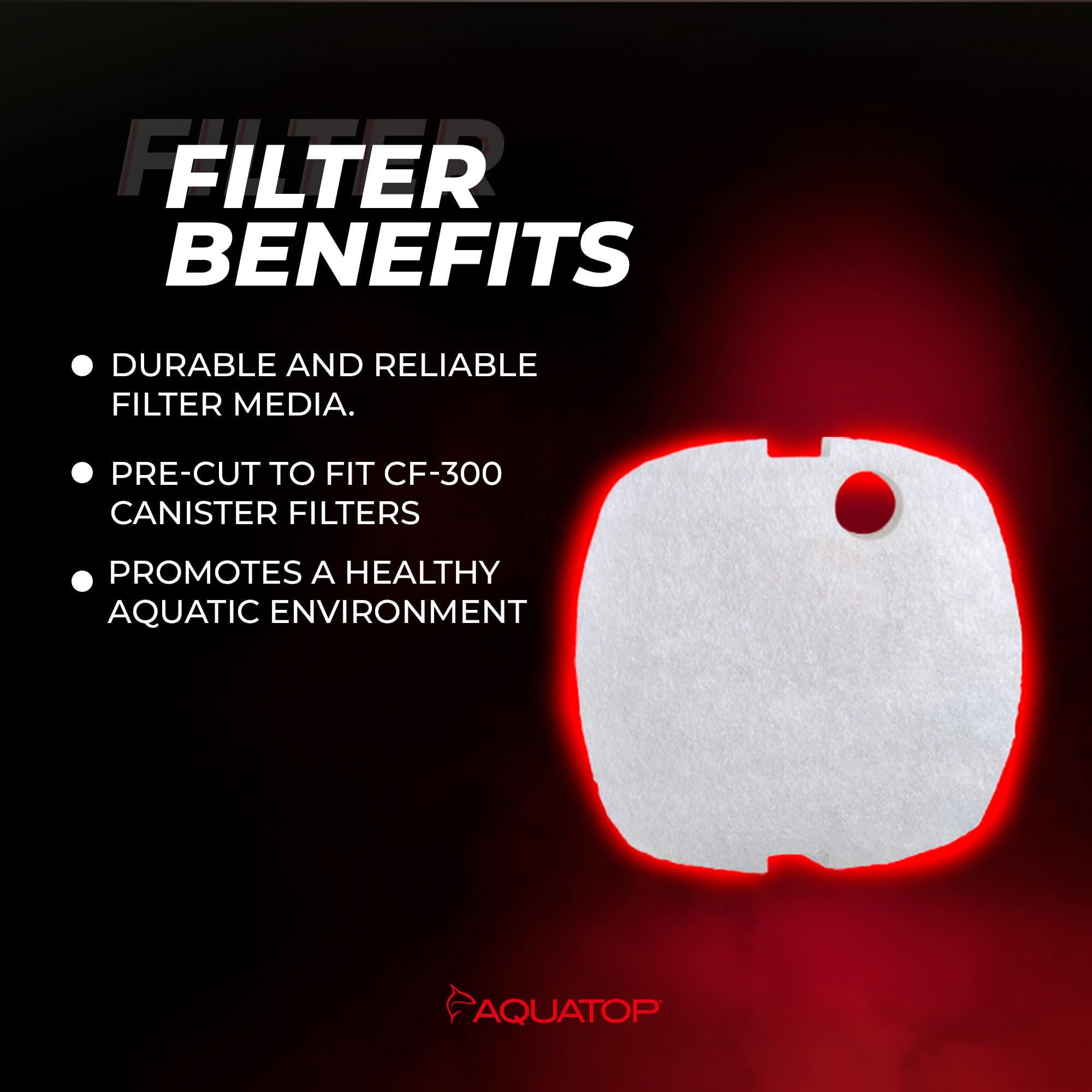 Aquatop Replacement Fine Filter Pad For Cf-300 Canister