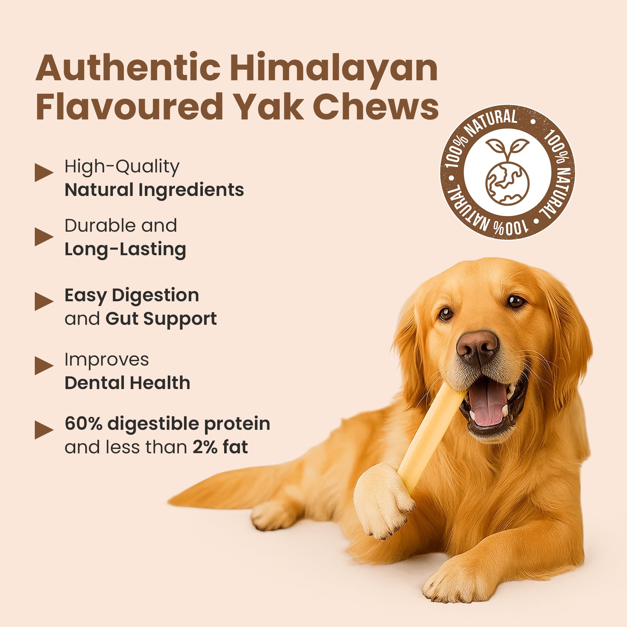 KATHMANDUS 100% Natural Flavored Yak Chews - Keep Dogs Busy & Happy with Our Lactose & Rawhide Free Himalayan Dog Chews - Long