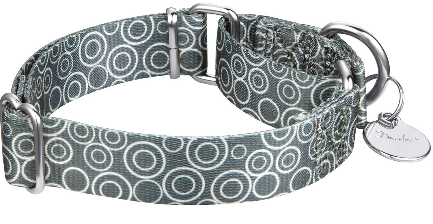 Dazzber Martingale Collars For Dogs, No Pull Anti-Escape Pet Collar, Heavy Duty For Medium Dogs, Adjustable 14 Inch To 21 Inch,