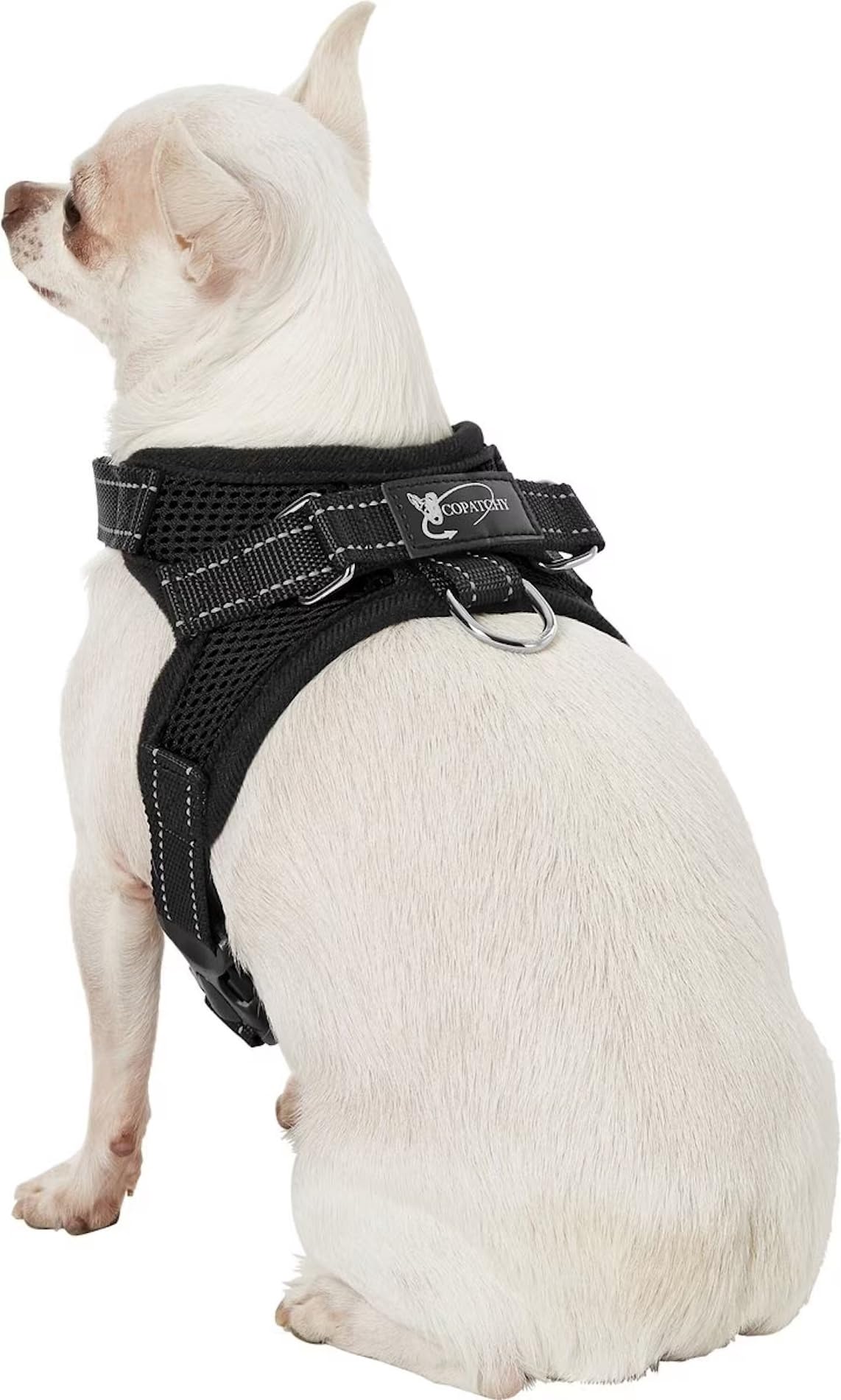 Copatchy No Pull Reflective Adjustable Dog Harness With Handle (X-Small, Black)