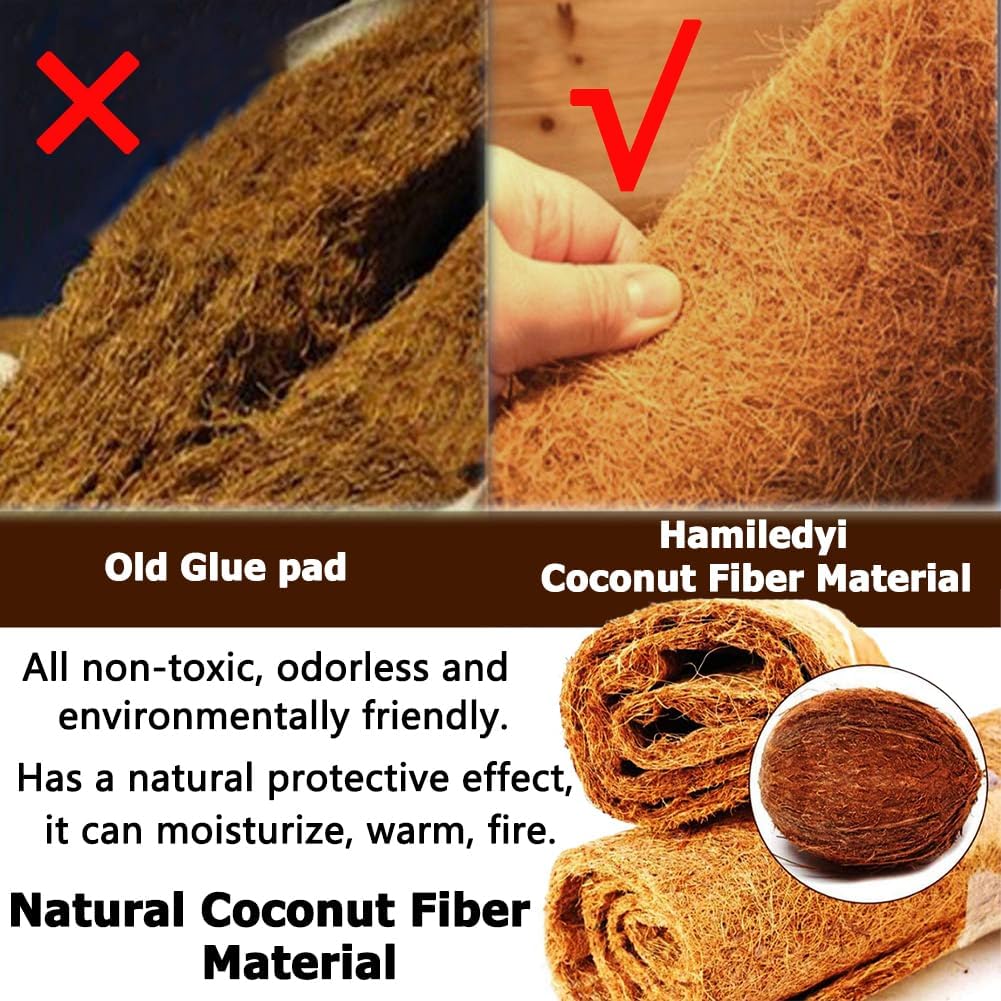 Hamiledyi Reptile Carpet Natural Coconut Fiber Tortoise Carpet Mats for Pet Terrarium Liner Reptile Supplies for Lizard Snake Ch