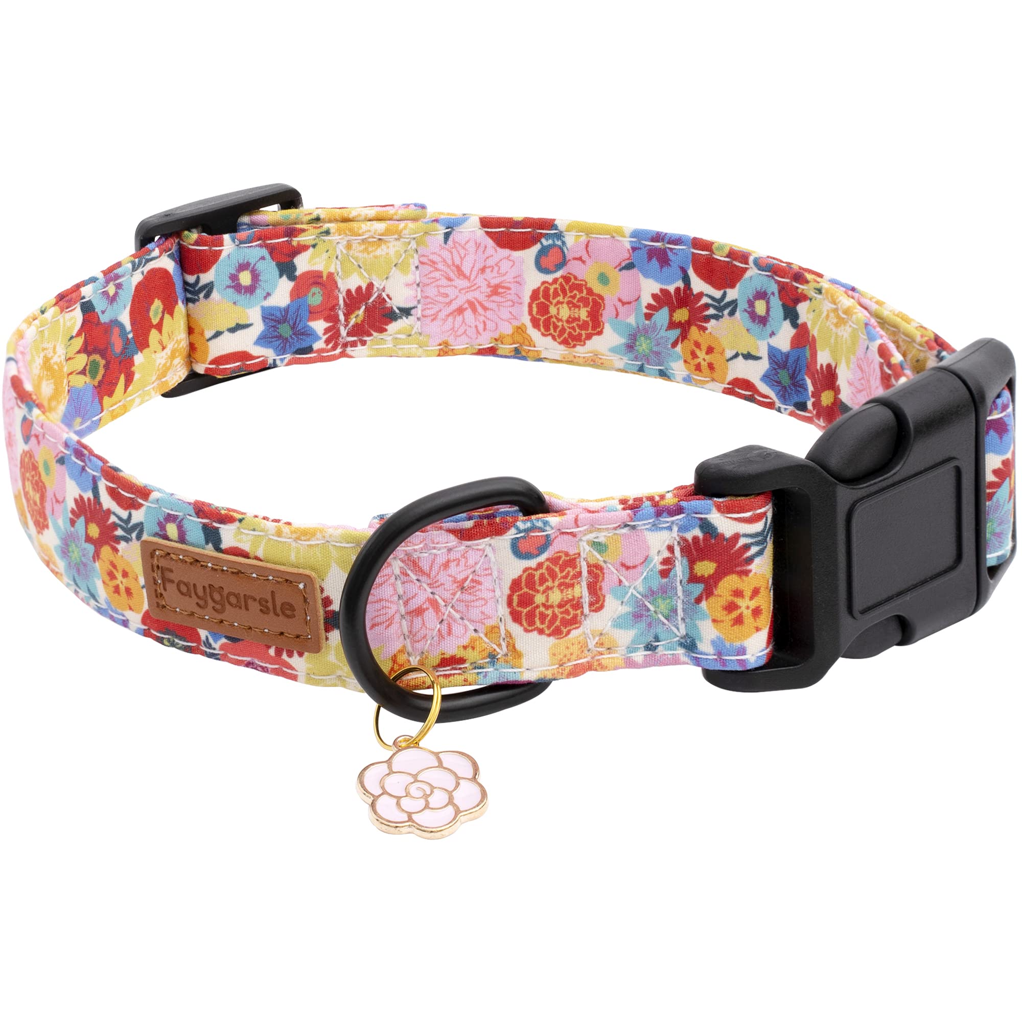Faygarsle Floral Dog Collar For Girls And Female Dogs Soft And Fancy Pet Collar With Flower Design Ideal Pink Dog Collar For Sma