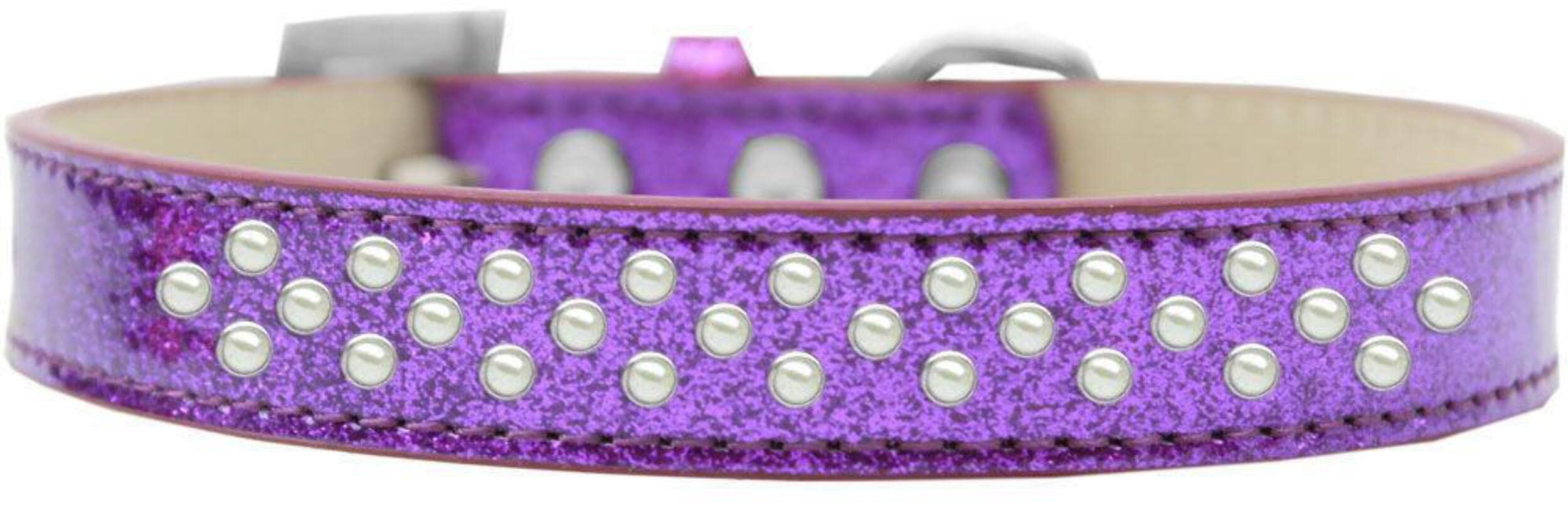 Mirage Pet Products Sprinkles Ice Cream Dog Collar with Pearls, Size 16, Emerald Green