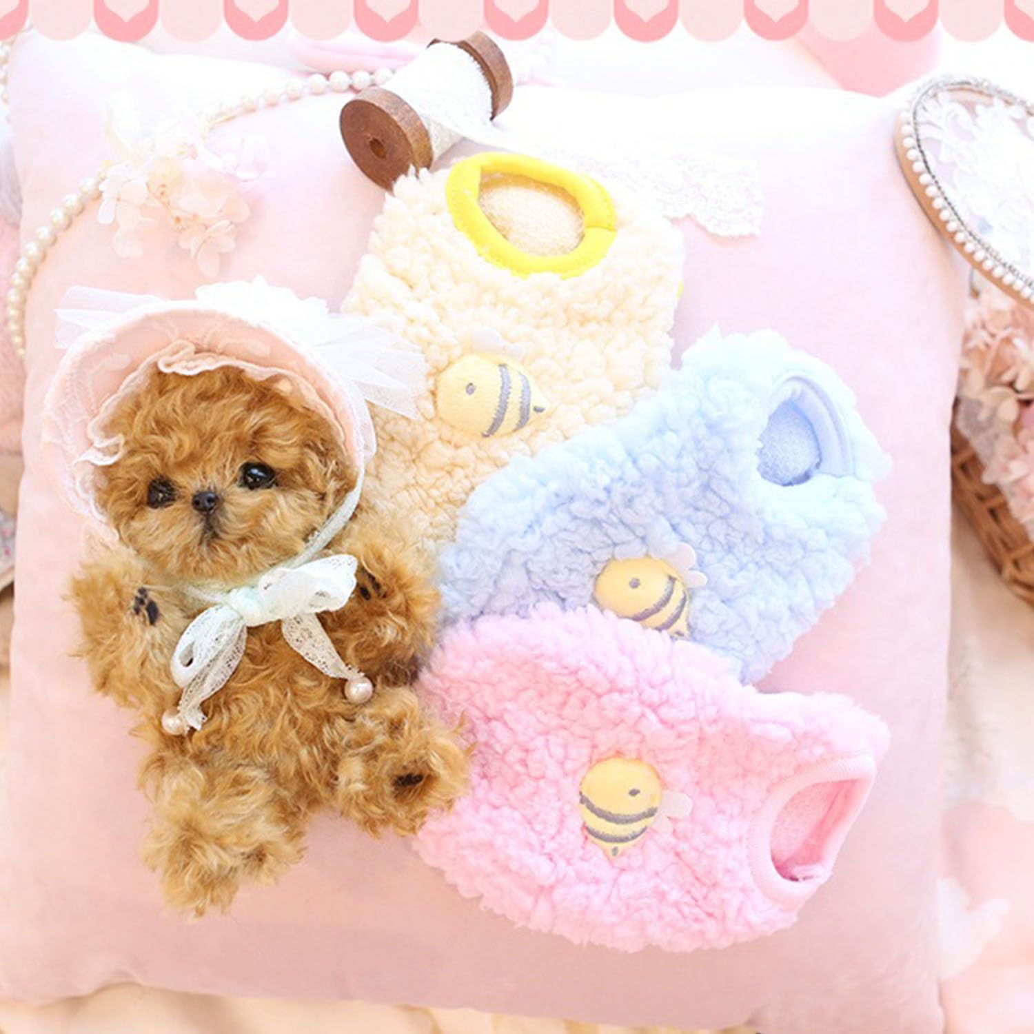Fladorepet 3 Packs Teacup Dog Cat Xxs Clothes For Chihuahua Yorkie,Winter Warm Fleece Puppy Pet Clothes Sweater Shirt Vest For M