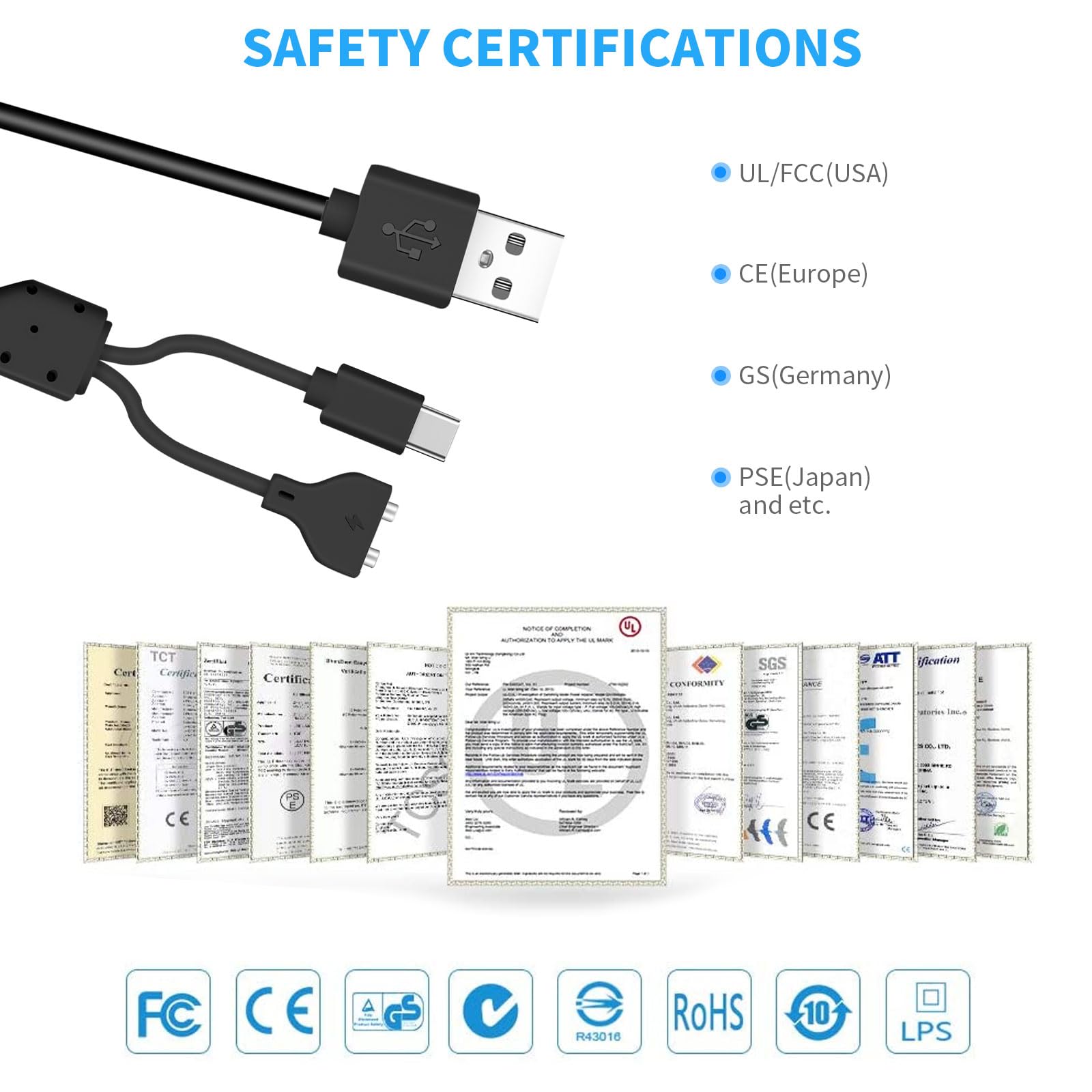 Merom For Delupet Dog Training Collar Replacement, Power Cable Compatible With Yawpet Dog Shock, 2-In-1 Magnetic Charging And Mi