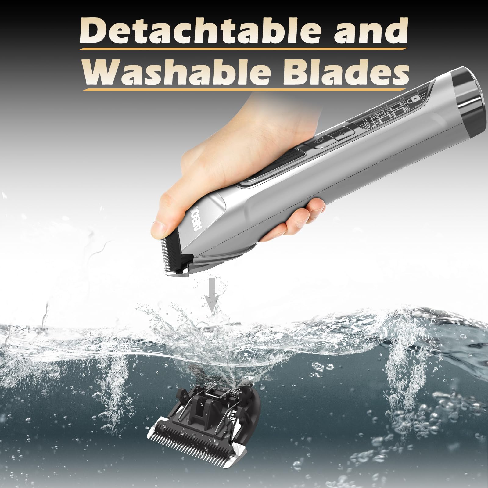 Aibors Dog Clippers For Grooming, 5-Speed Dog Grooming Clippers With Lcd Display, Low Noise, Cordless Pet Hair Clippers Trimmer