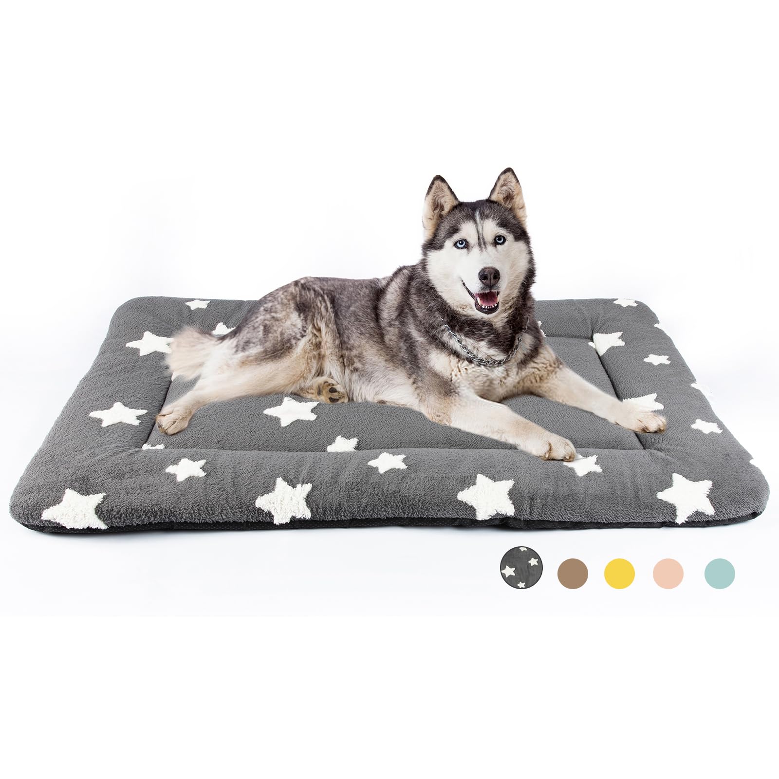 Mora Pets Dog Crate Pad Dog Bed Mat For Xlarge Dogs Washable Thin Pet Kennel Pad For 48 Inch Cage Ultra Soft Flat Puppy Mattress