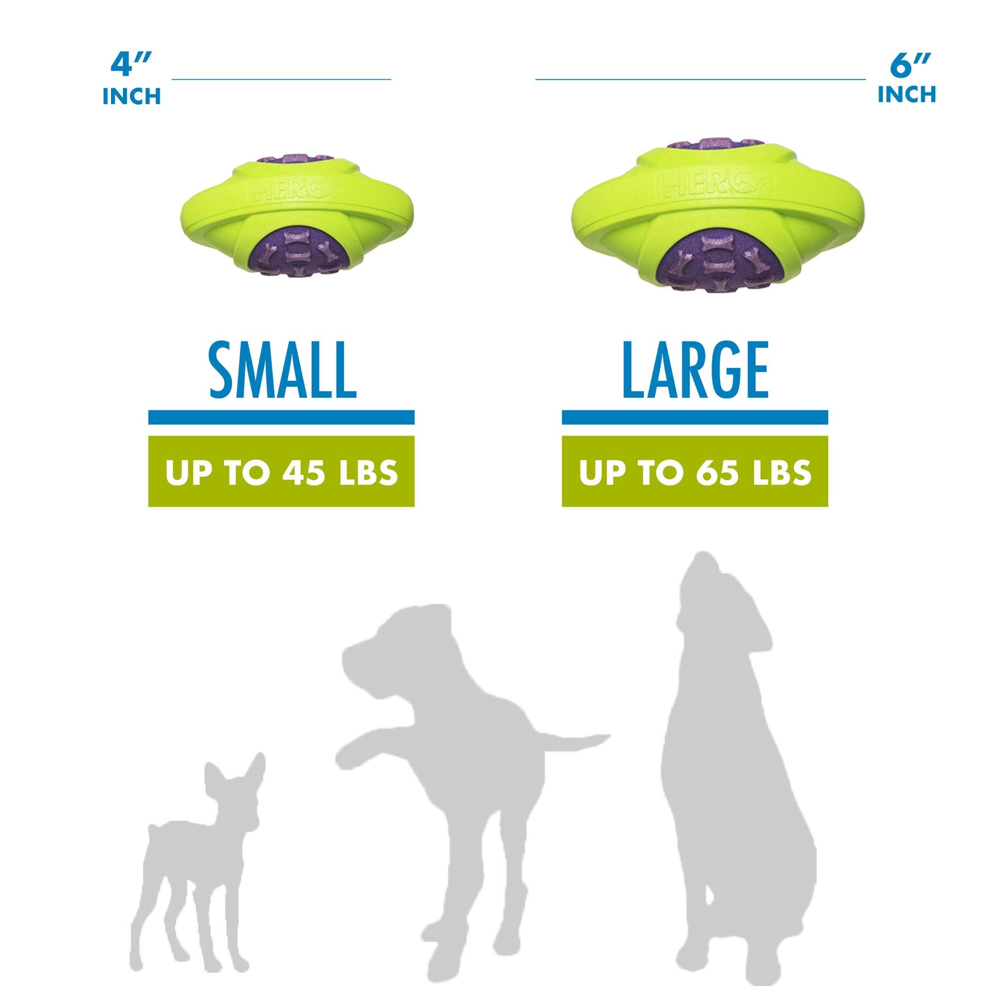 Hero  Outer Armor Football Dog Toy  Dog Chew Toy  Dog Toys  Puppy Toys  Pet Toys  Designed For Large Sized Dogs Up To 65 Lbs  La