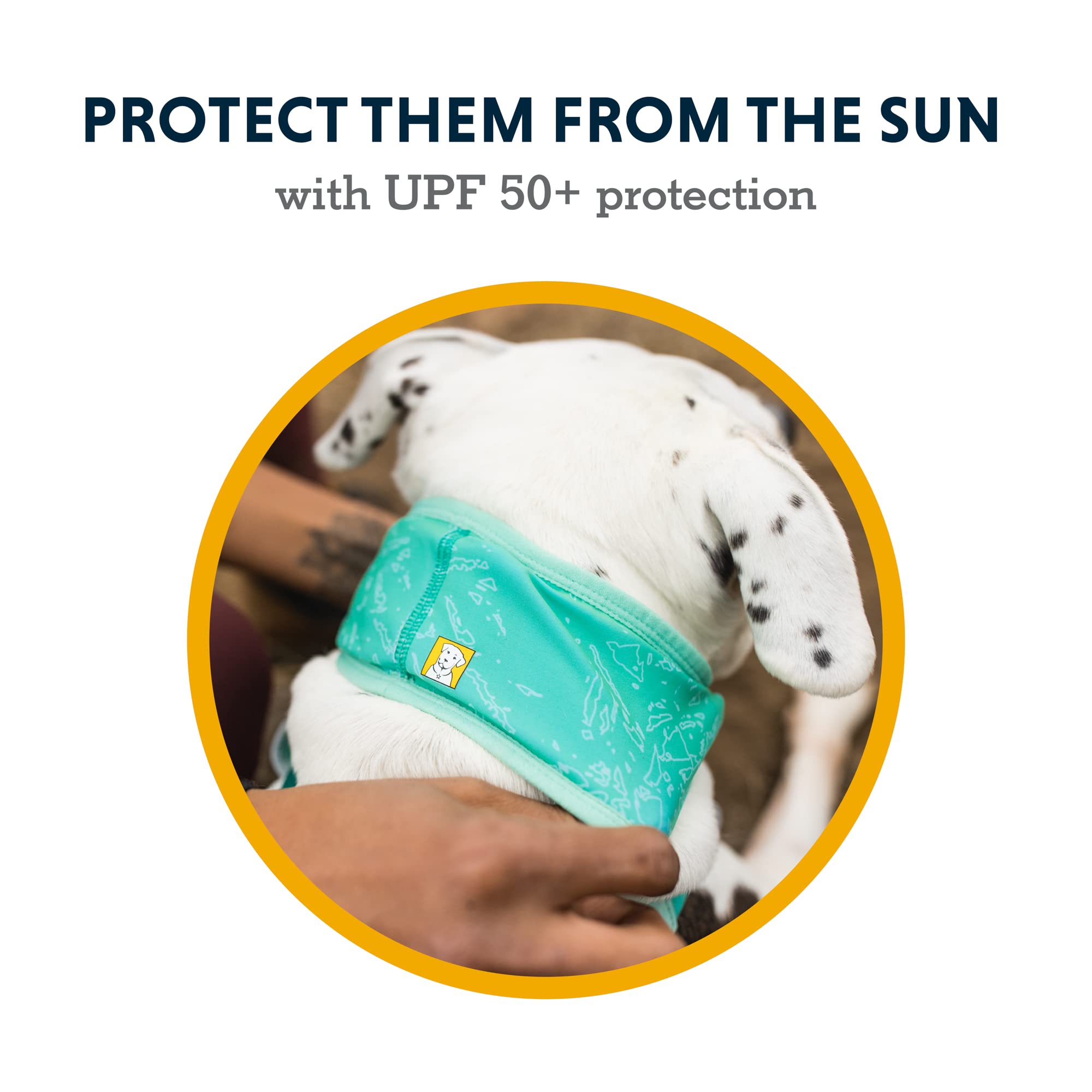 Ruffwear, Swamp Cooler Dog Neck Gaiter, Evaporative Cooling Gear For Hot Weather, Aurora Teal/Heliotrope Purple, Large