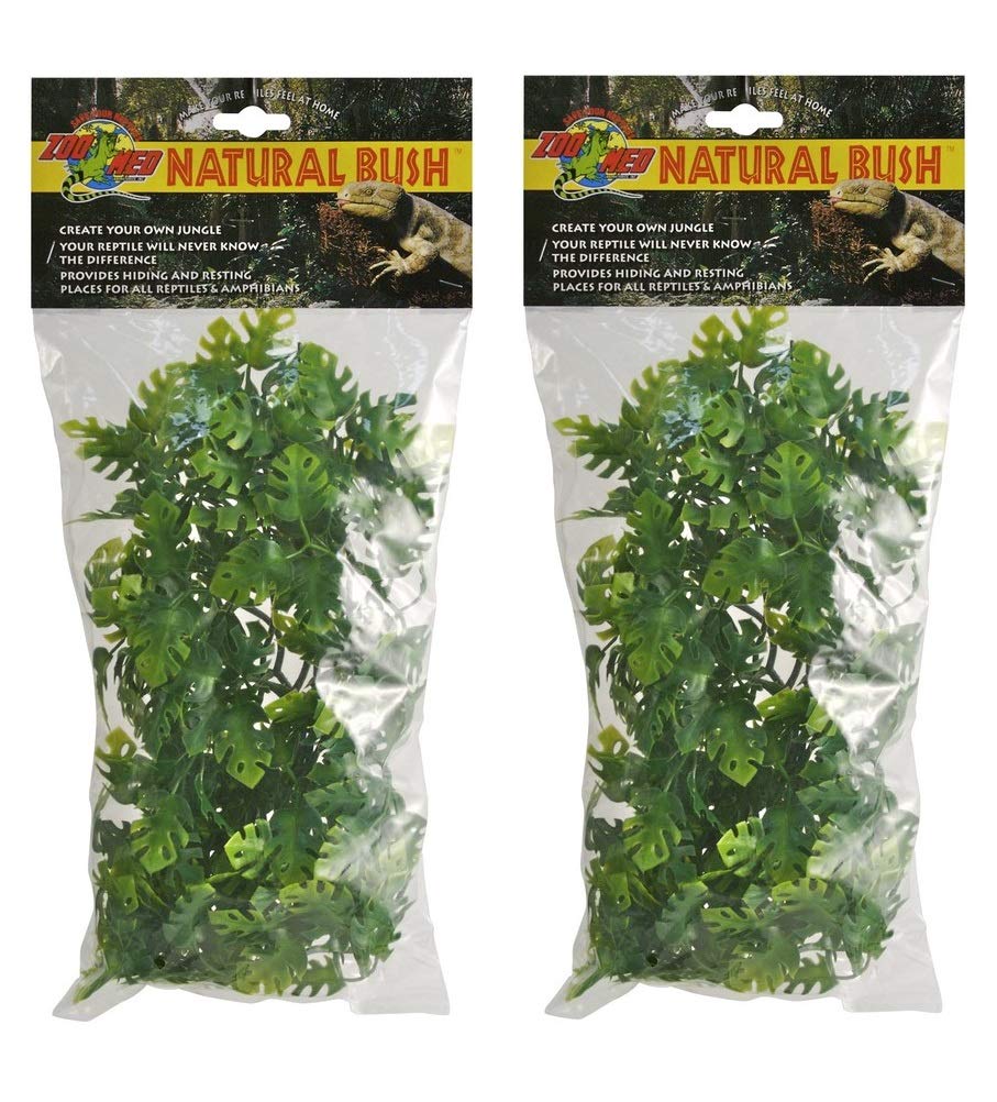 Zoo Med 2 Pack Of Natural Bush Plants, Large, Amazonian Phyllo, For Reptile And Amphibian Terrariums