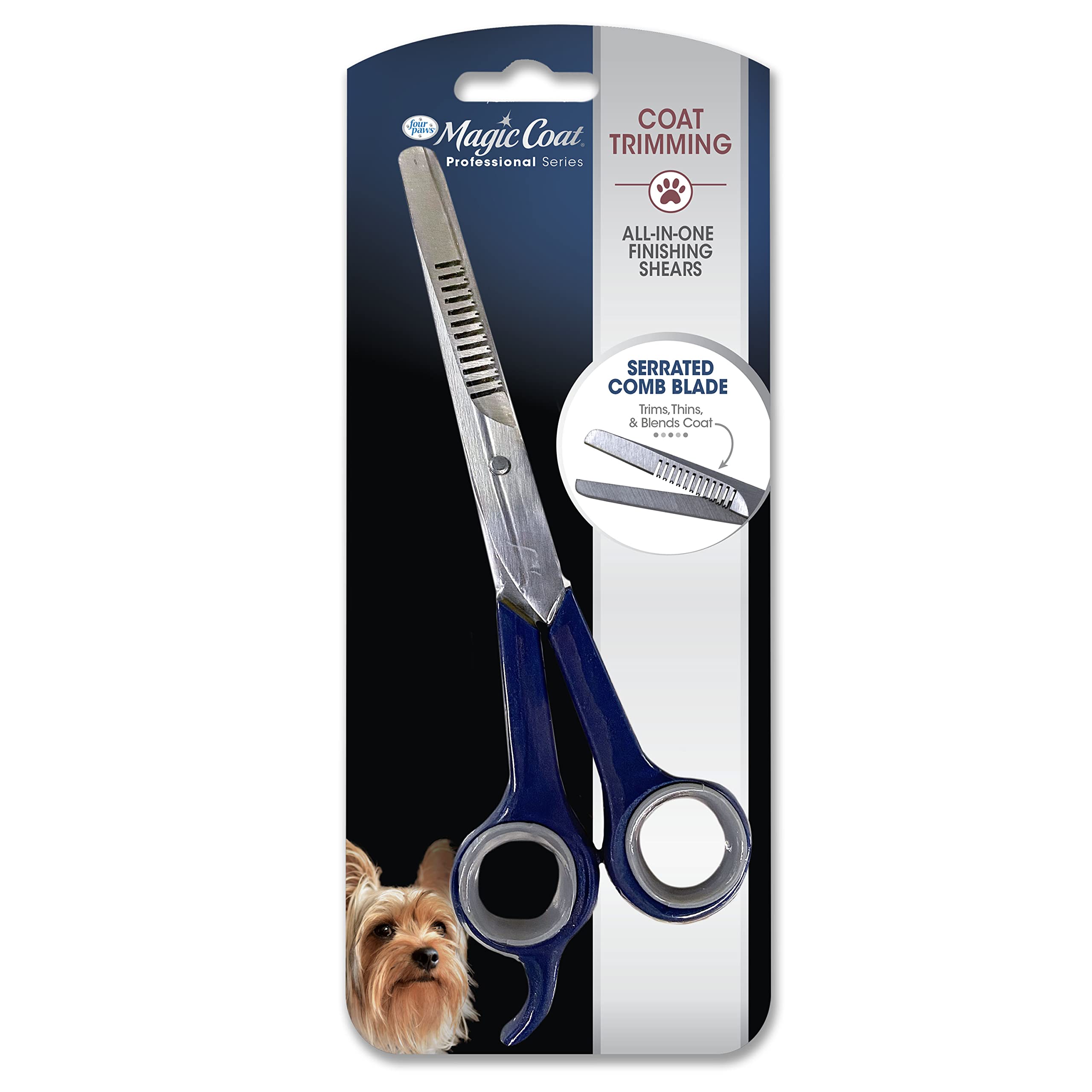 Four Paws Magic Coat Professional Series All-In-One Finishing Shears For Dogs, Dog Grooming Scissors, 1 Count