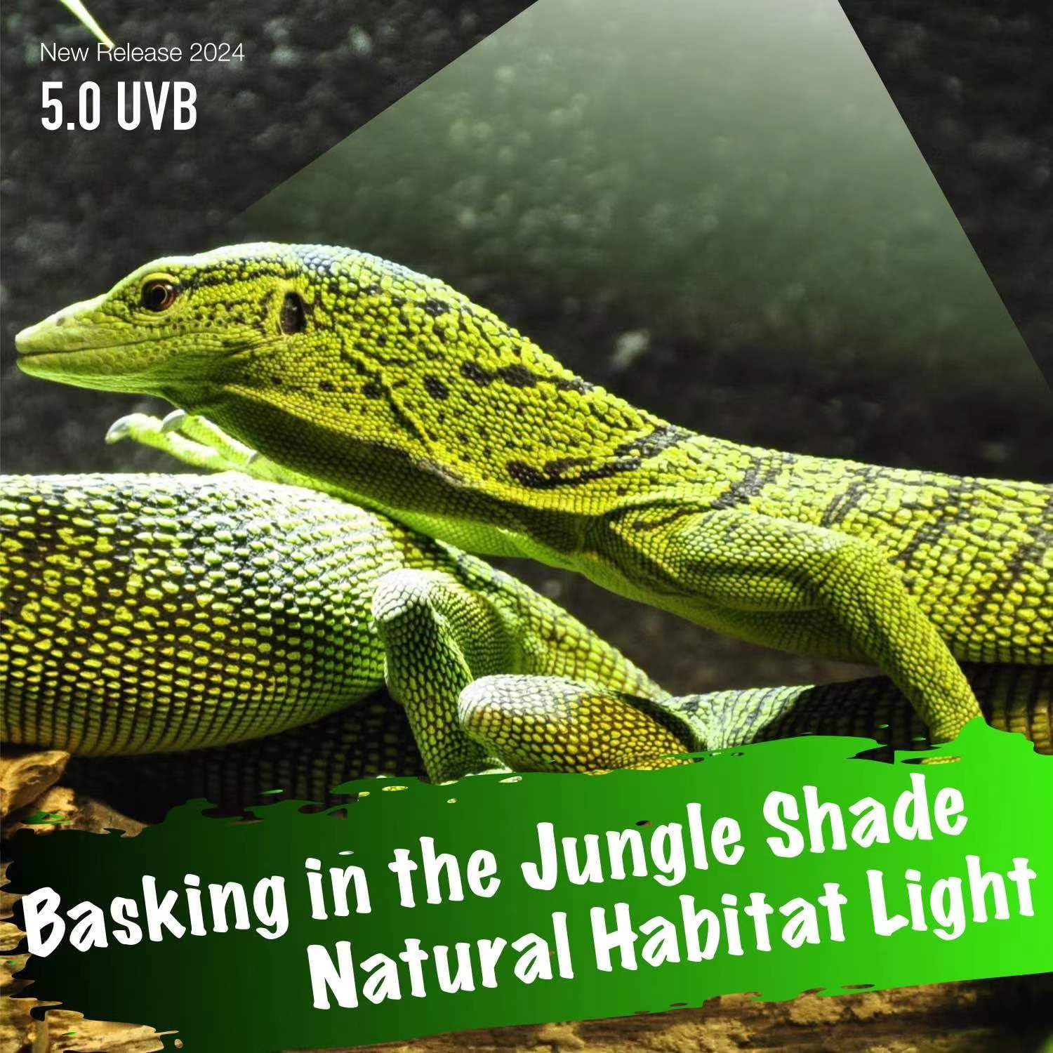 Reptiking Uvb Reptile Light, Uvb5.0 24W, Uva Uvb Reptile Light Bulb Lamp For Turtle Snake Lizard Gecko, Uvb Bulbs For Tropical R