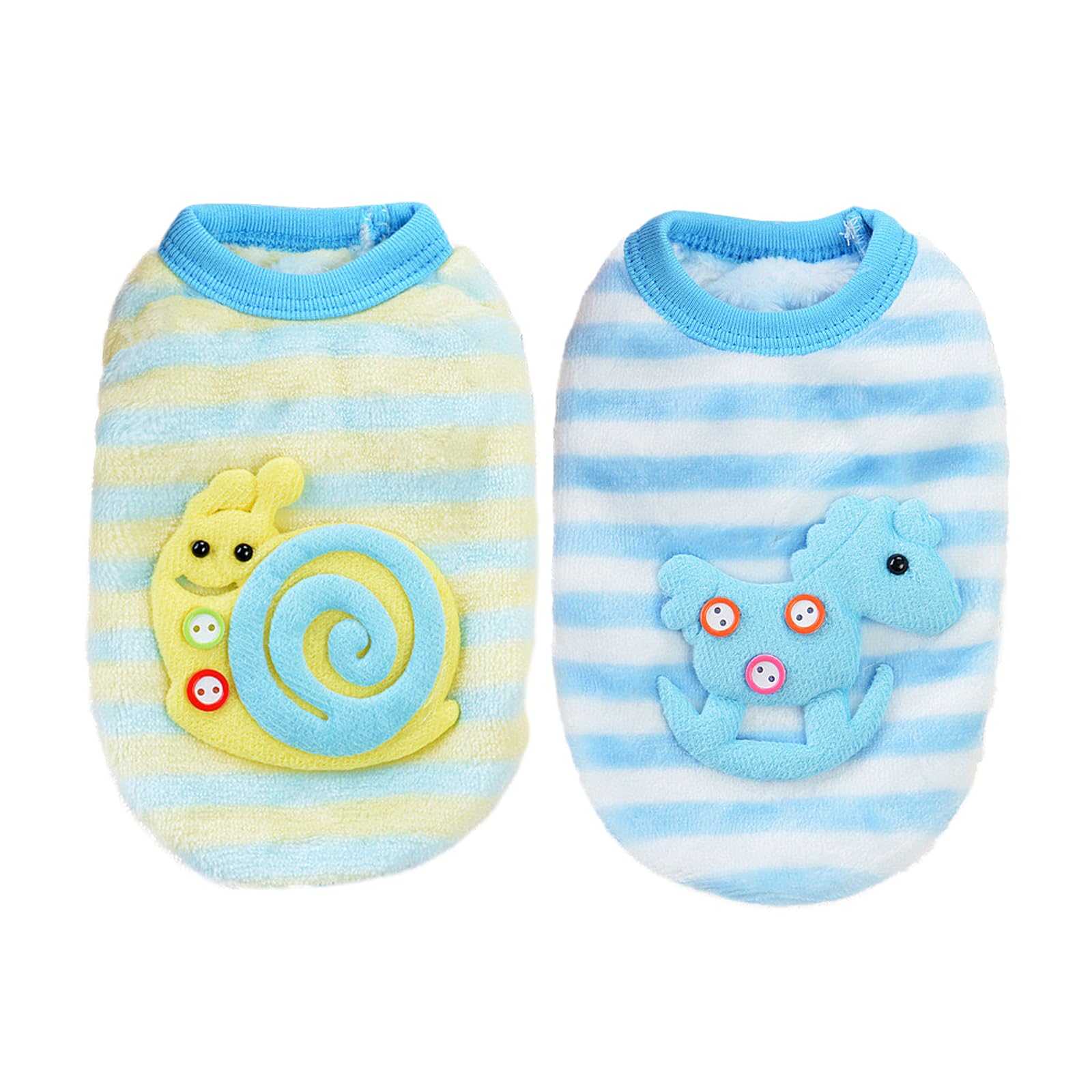 2 Pieces 0.5-0.8lb Teacup Dog Clothes Dog Sweaters for Small Dogs Girl Winter Fleece Dog Clothes Cute Warm Puppy Sweater XXXS XX