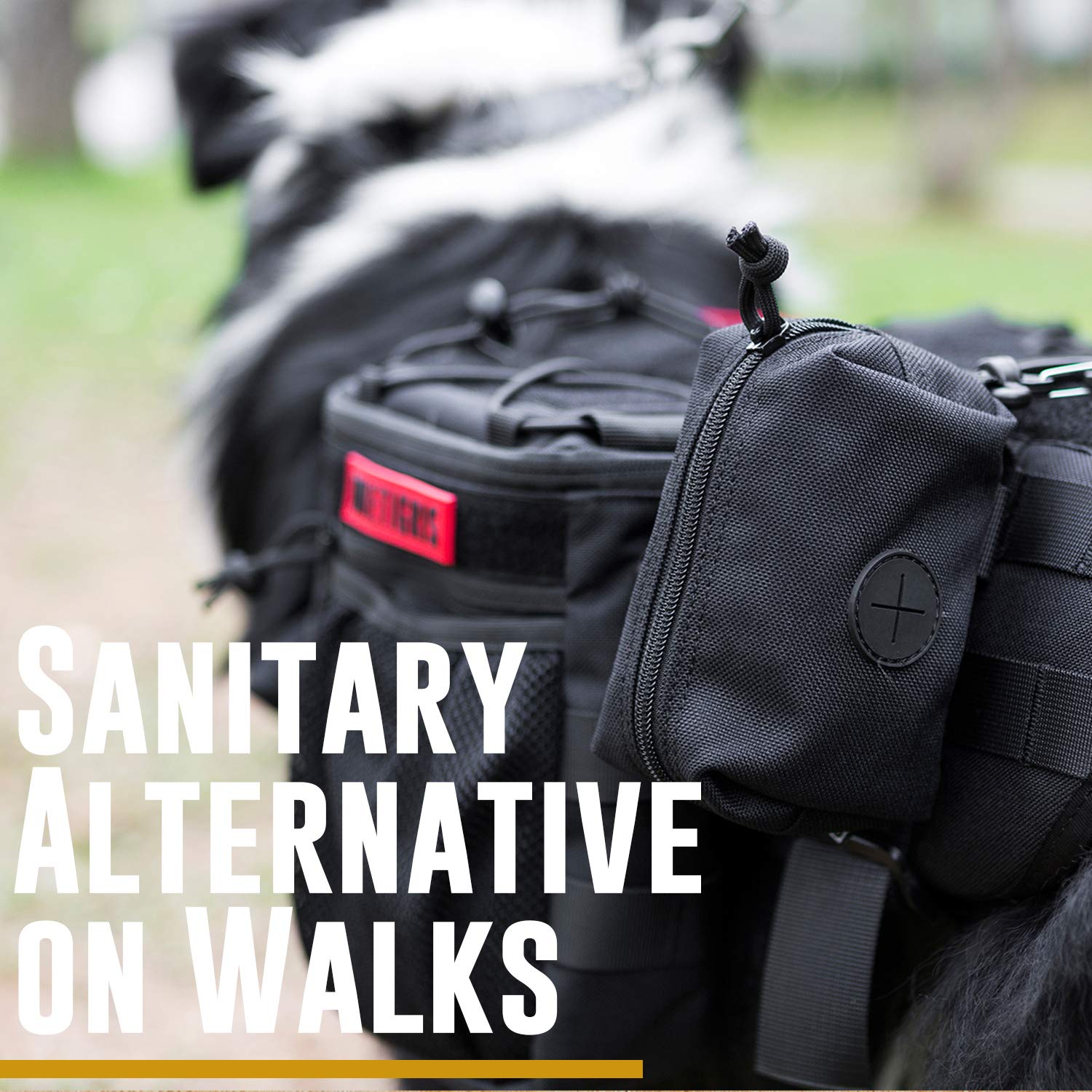 Onetigris Doggy Poop Bag Holder Zipper Dog Waste Bag Pouch Leash Attachment For Walking Training Running Hiking