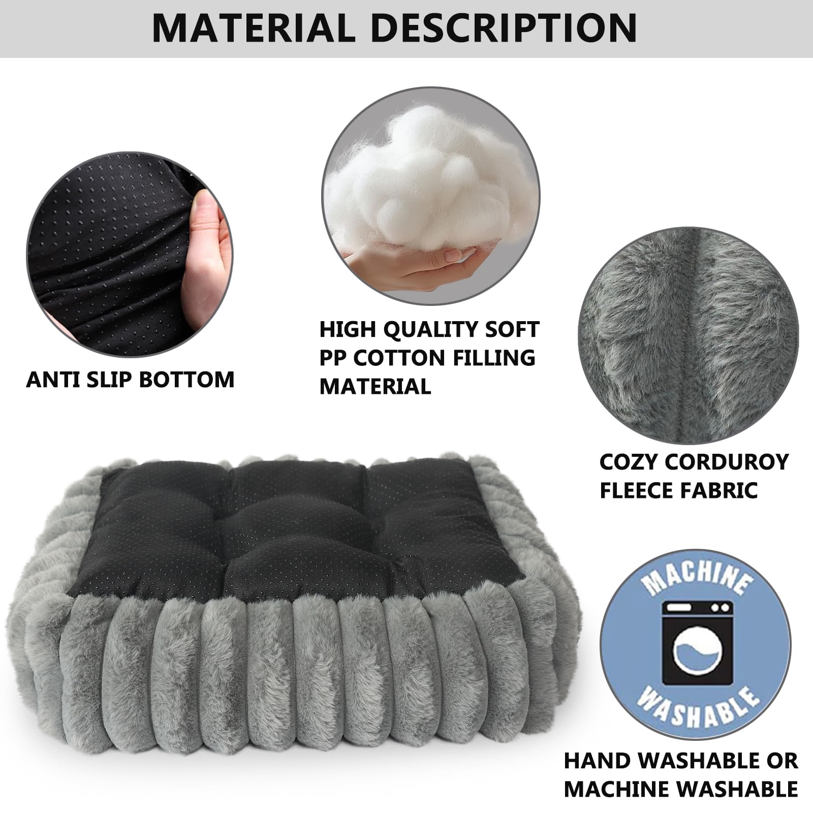 Zihapgpzp Small Cat Beds For Indoor Cats Washable Furry Kitten Beds With Sides,Rectangle Orthopedic Soft Calming Comfy Sleeping