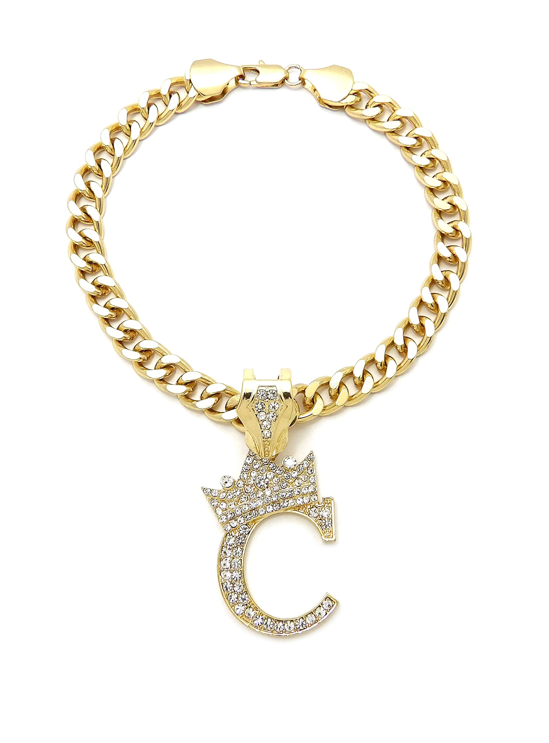 Ba Unique Fashion Initial Letter Cuban Chain Dog Chain Pet Chain Pet, Cat, Puppy Chain (26', C)
