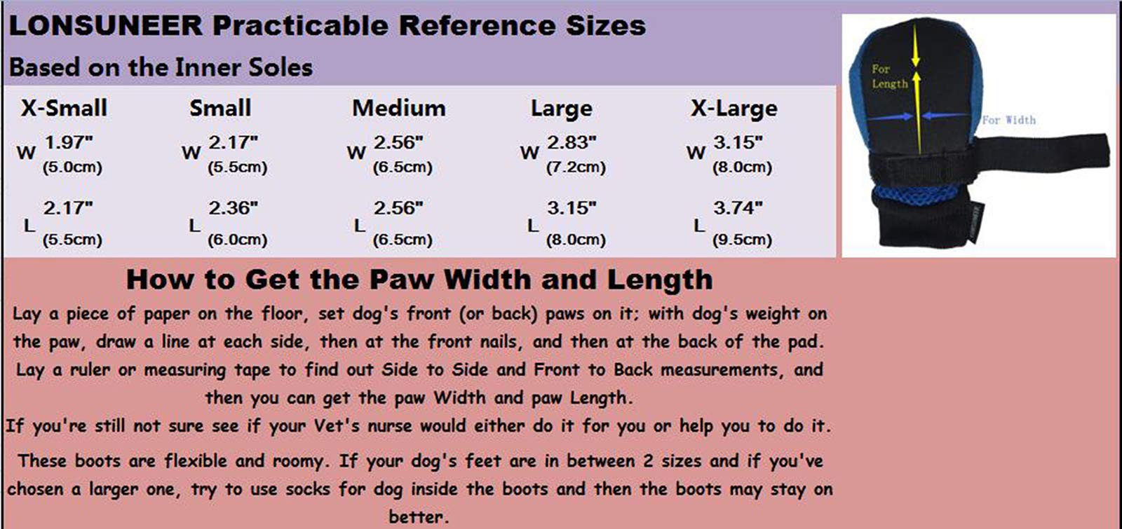 Lonsuneer Dog Boots Breathable And Protect Paws Soft Nonslip Soles Blue Color Size Small - Inner Sole Width 2.17 Inch