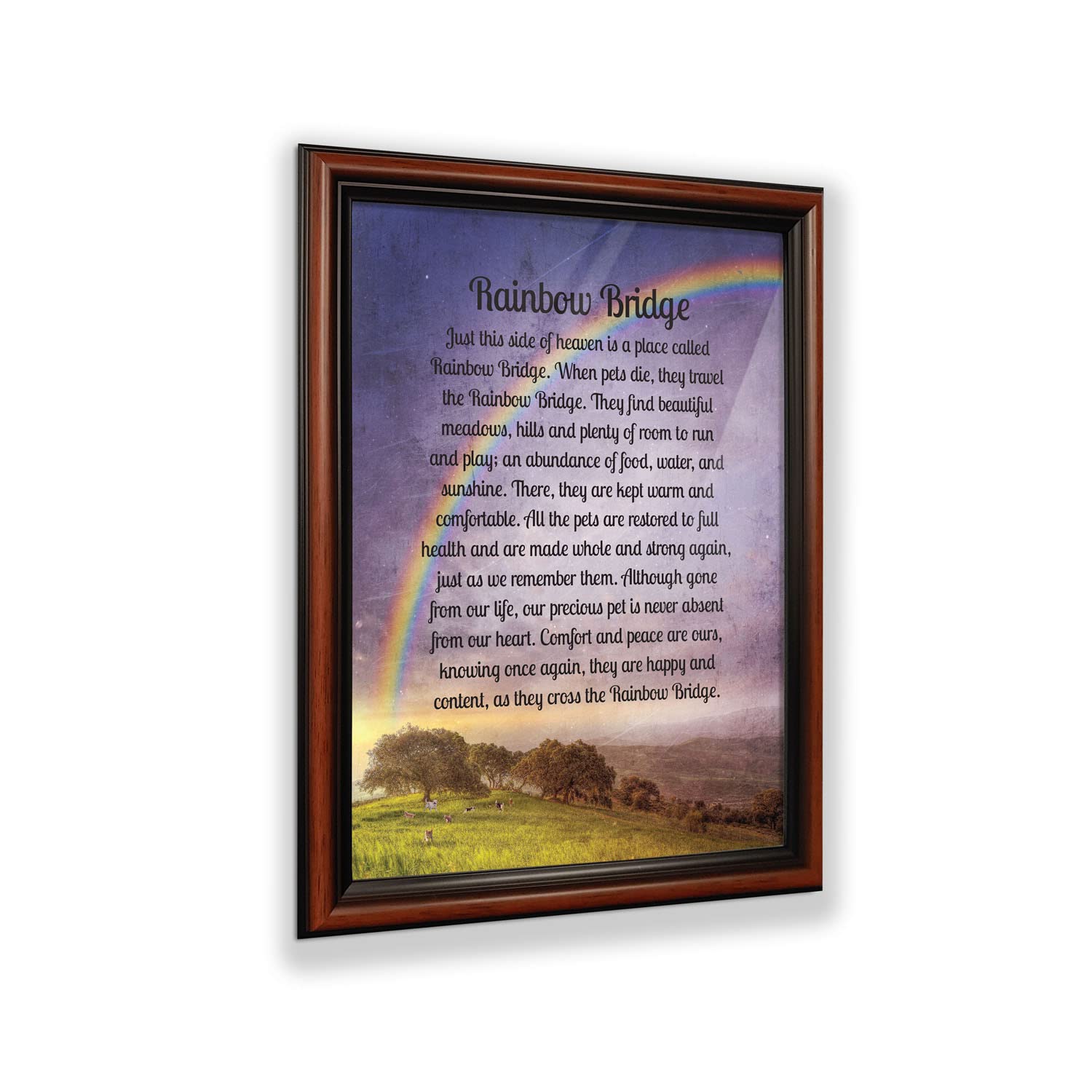 Crossroads Home Décor Rainbow Bridge Picture Frame, Dog Loss, Loss Of A Pet, Loss Of A Cat, Pet Memorial Picture Frame, 2185W