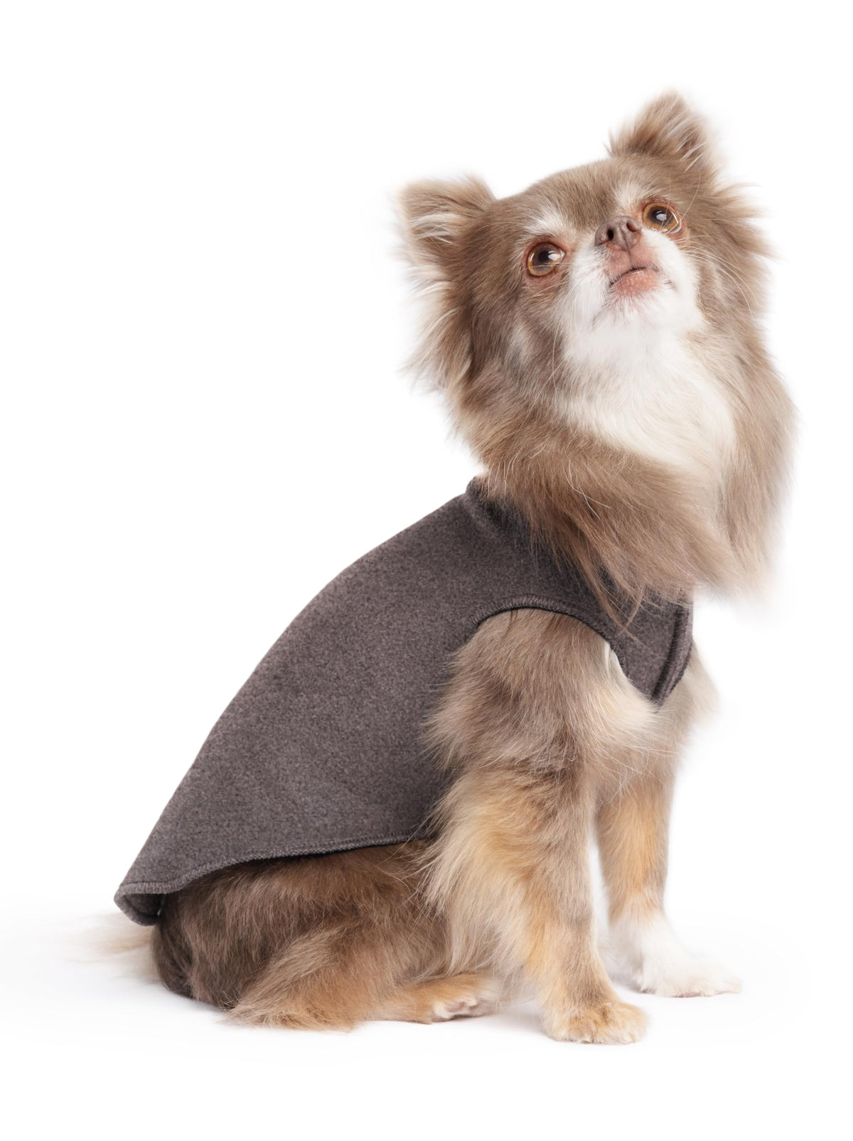 Gold Paw Stretch Fleece Dog Coat, Stretchy Pet Sweater, Machine Washable Pullover For Winter And Fall, Charcoal, 6