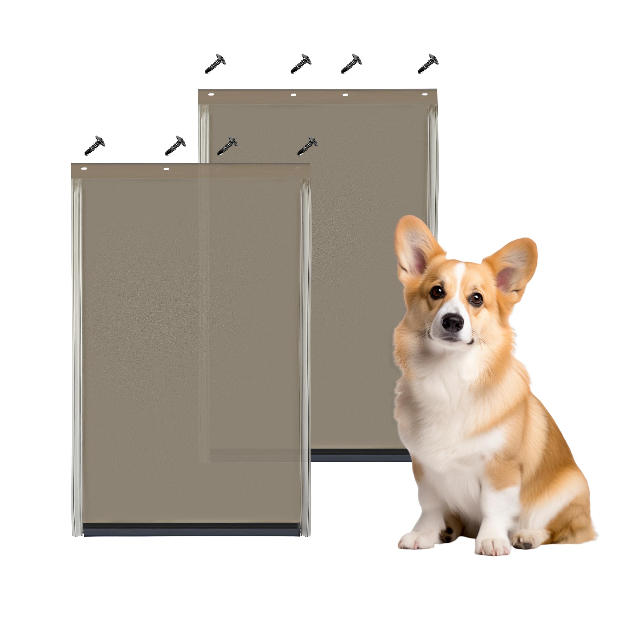 2Pack Pac11-11038 Replacement Flap With Screws,Medium Dog Door Replacement Flaps Compatible With Petsafe Replacement Flap Measur