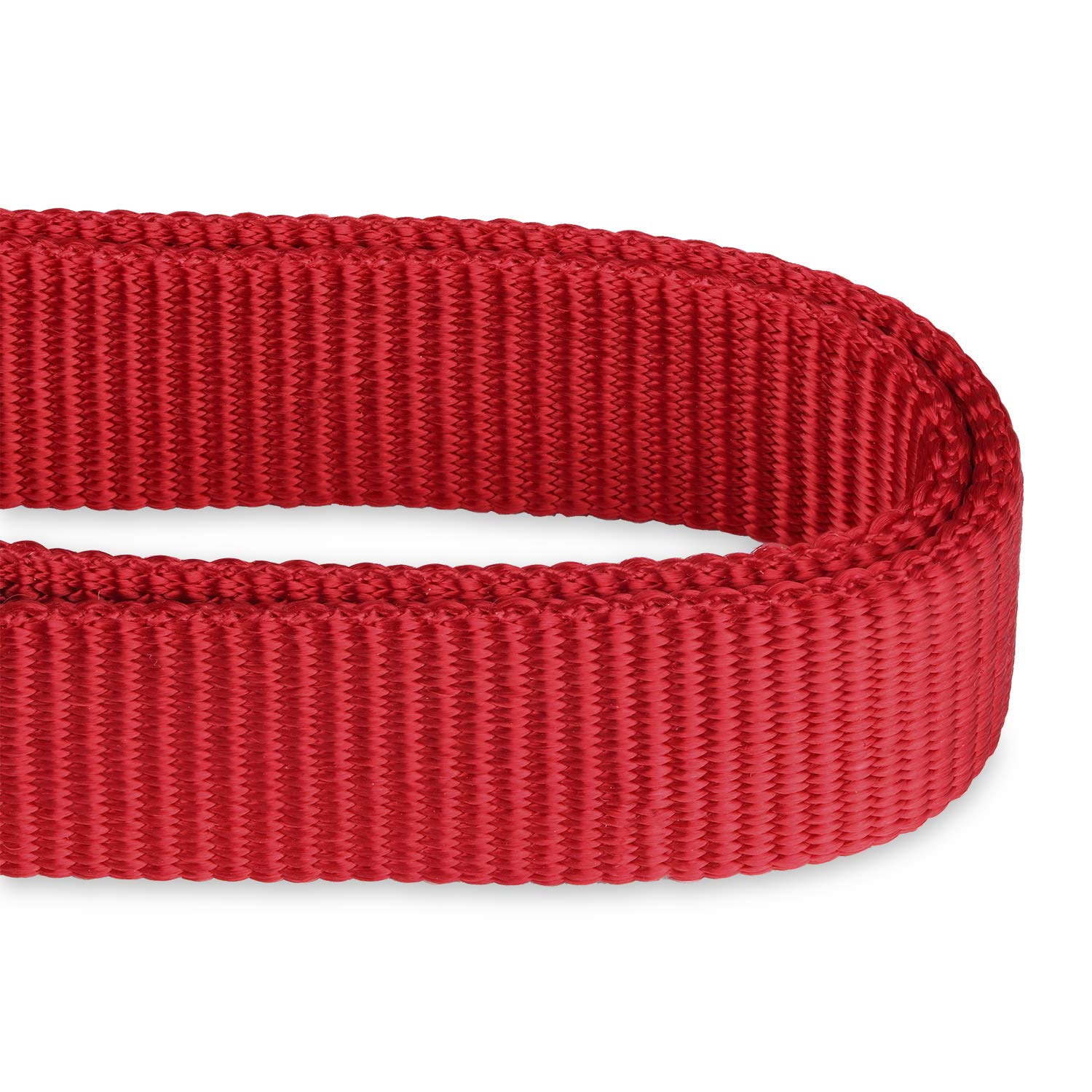 Hyhug Heavy Duty Nylon Escape Proof Adjustable Martingale Large Boy and Girl Dog Collar - Walking Training Daily Use.(Large,Red)