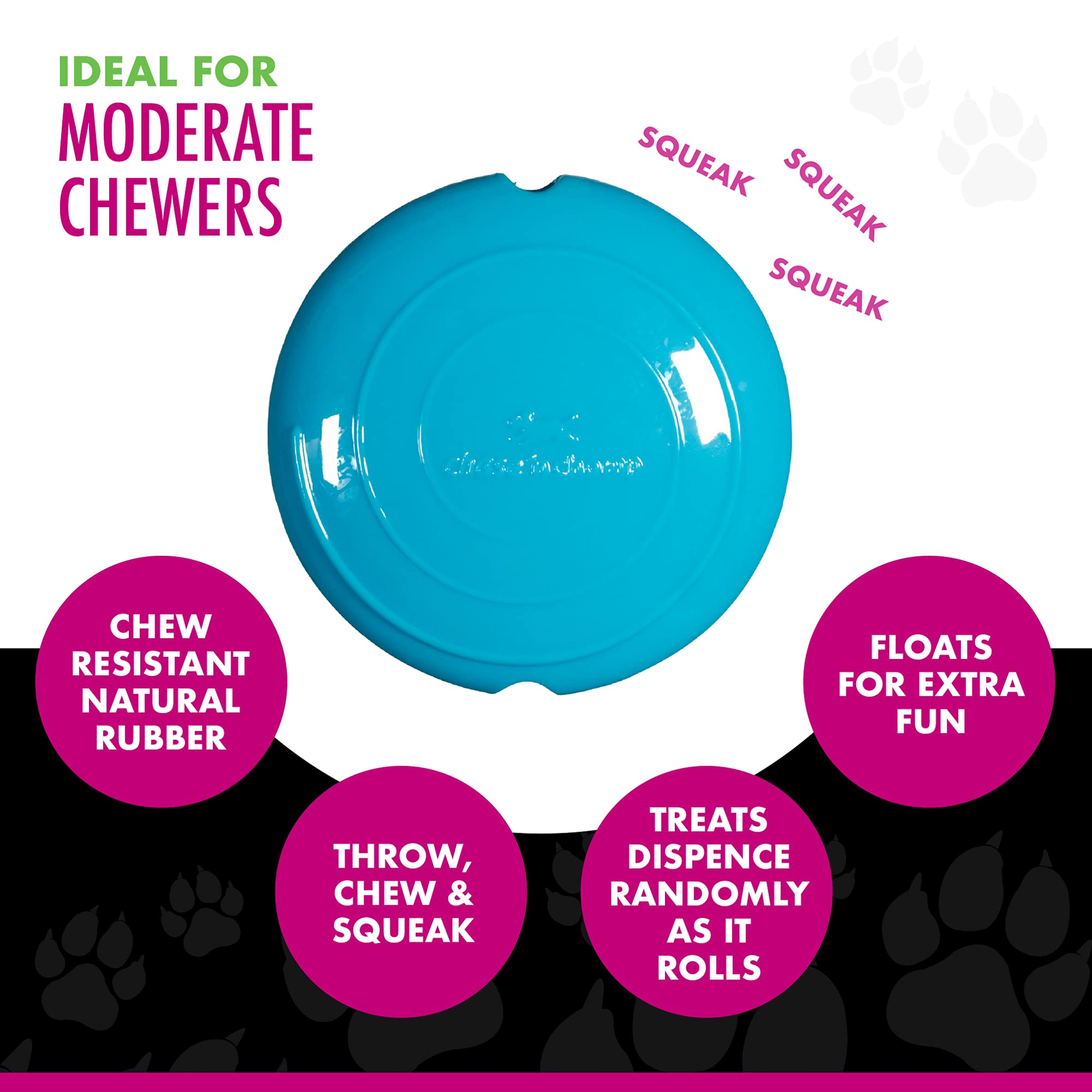 Chase 'N Chomp Field Disc Pet Chew Toy, Assorted, 4.75 Inch, Blue Or Green