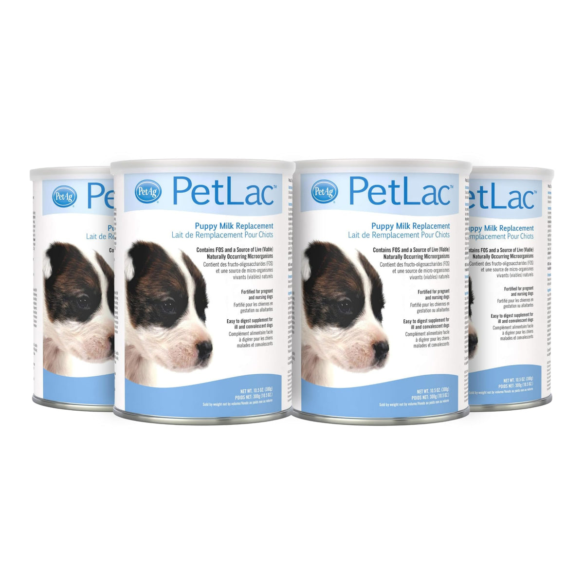 Pet-Ag Petlac Powder For Puppies - 10.5 Oz, Pack Of 4 - Puppy Milk Replacement Powder For Puppies Newborn To Six Weeks Old - Eas