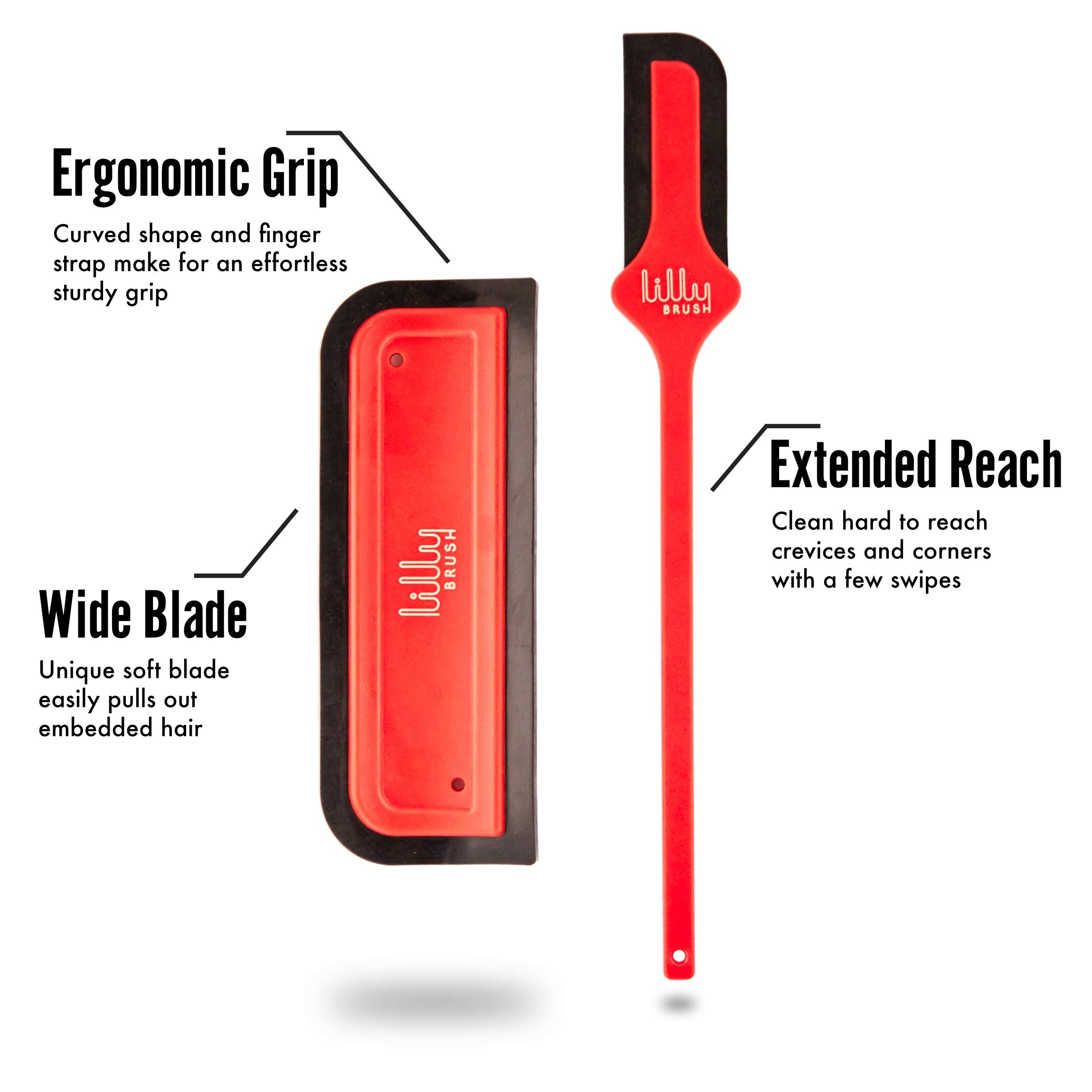 Lilly Brush Pro Pet Hair Tool Kit Pet Hair Remover For Car Carpet, Car Seat, Auto Interior Detailing, Cat And Dog Hair Remover For Couch, Deep Cleaning Fabric And Rug Fur Remover