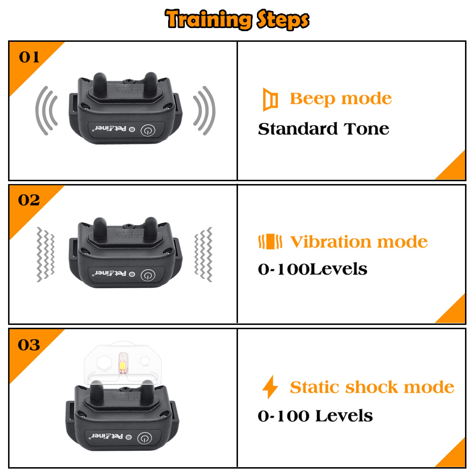 Dog Training Collar With Remote - Advanced Rechargeable Training Collar For Dogs,Easy To Carry & Fits In Your Pocket,100% Waterproof Trainer