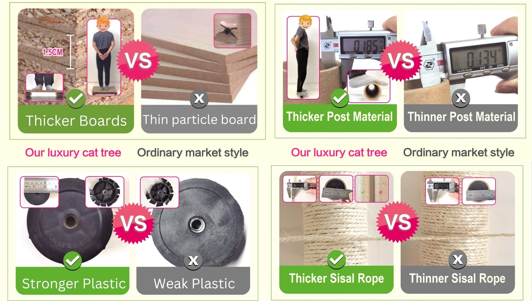 Go Pet Club 72 Tall Cat Tree Tower with Cat Condos - Large Cat Tree - Cat Tower for Indoor Cats - Play Scratch Hide Climb Activi