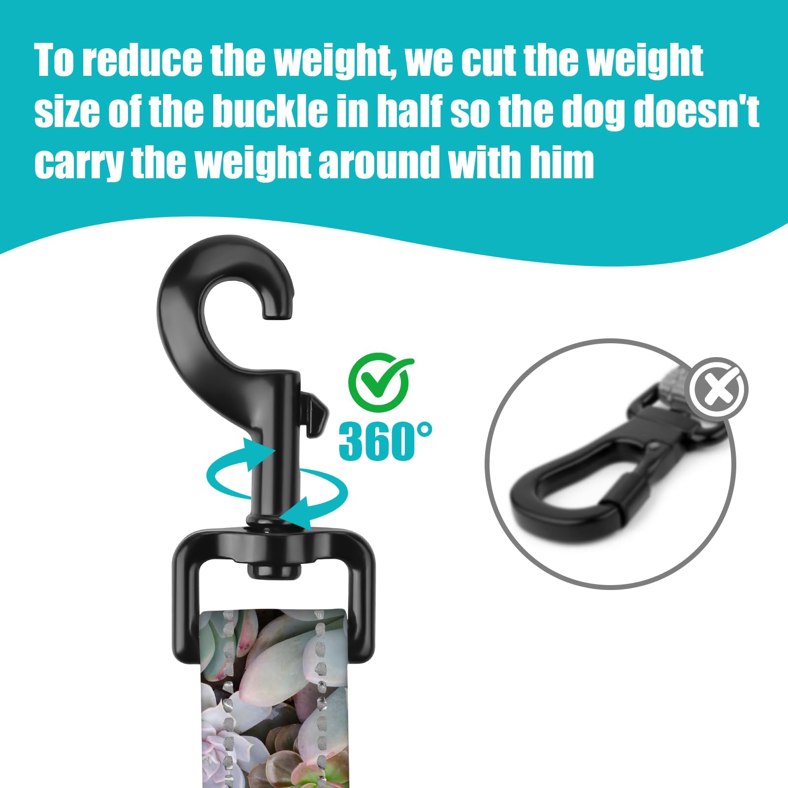 Reflective Nylon Padded Handle Short Dog Leash - For Large And Medium Sized Dogs