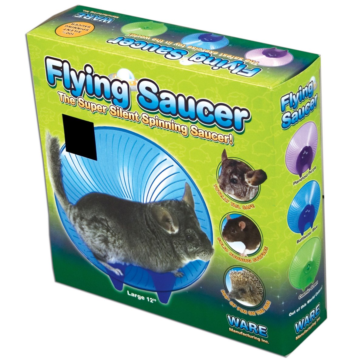 Ware Manufacturing Flying Saucer Exercise Wheel For Small Pets, 12-Inch - Colors May Vary