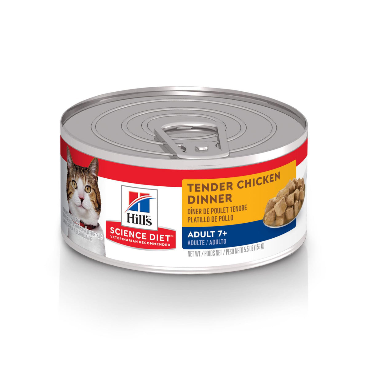 Hill'S Science Diet Adult 7+ Tender Chicken Dinner Canned Cat Food, 5.5 Oz., Case Of 24