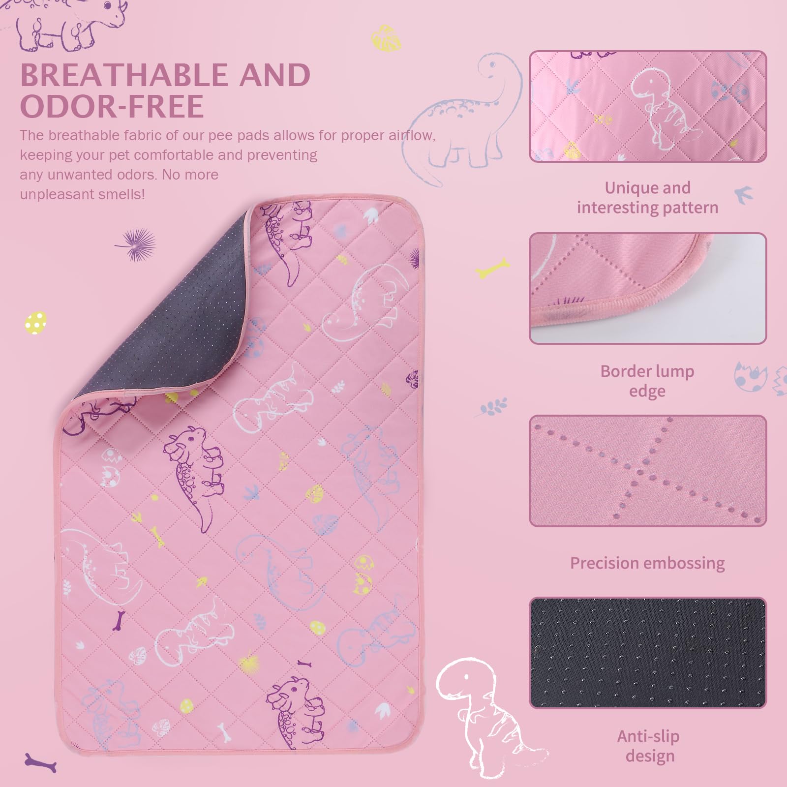 Ieuumler Washable Pee Pads For Dogs, 1 Pack Non-Slip & Waterproof Pack Whelping Pad, Reusable Washable Puppy Potty Training Pad