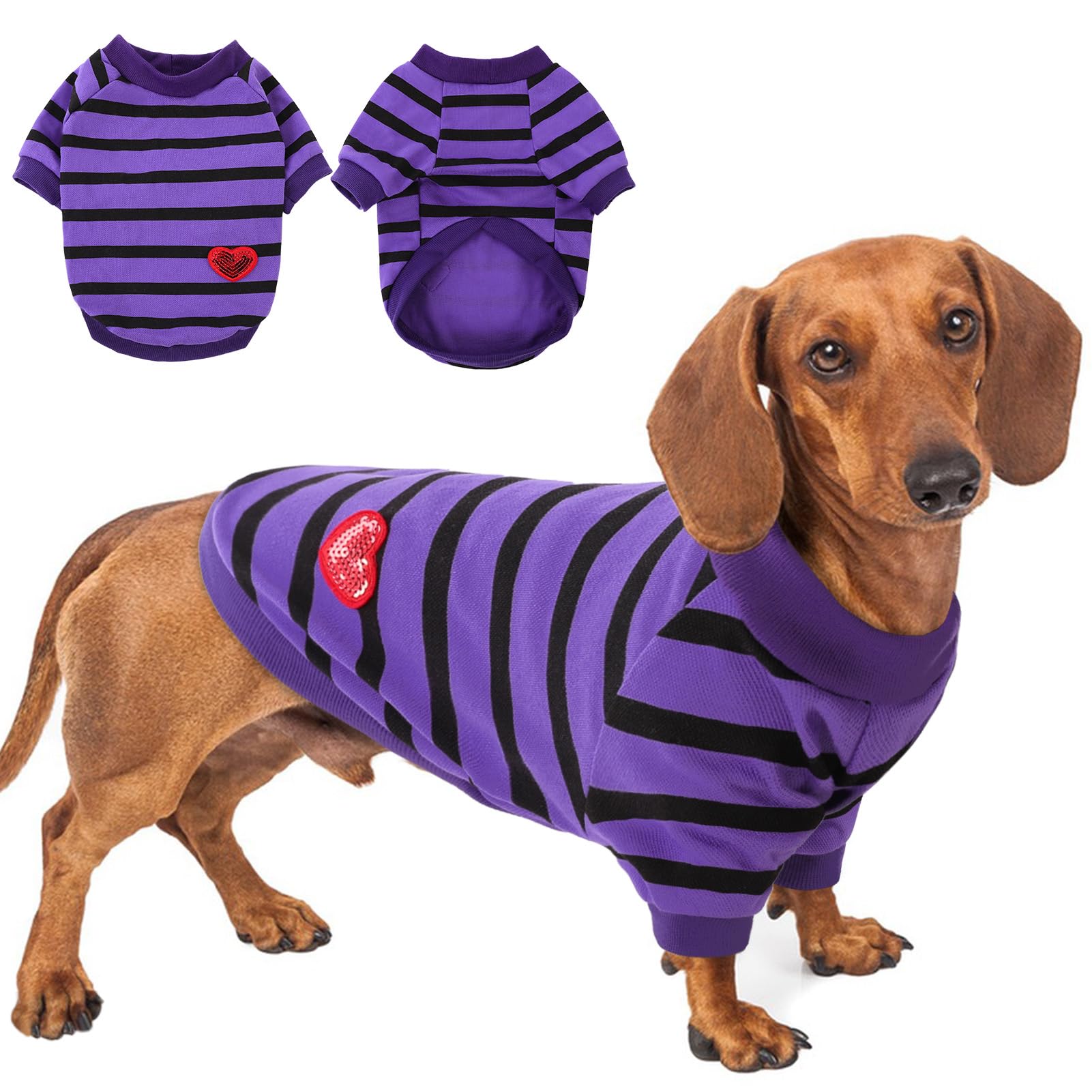 Preferhouse Dog Shirts For Medium Dogs, Striped T-Shirts Dog Vest Pet Apparel Tee Shirts Spring Summer Suitable For Small And Me
