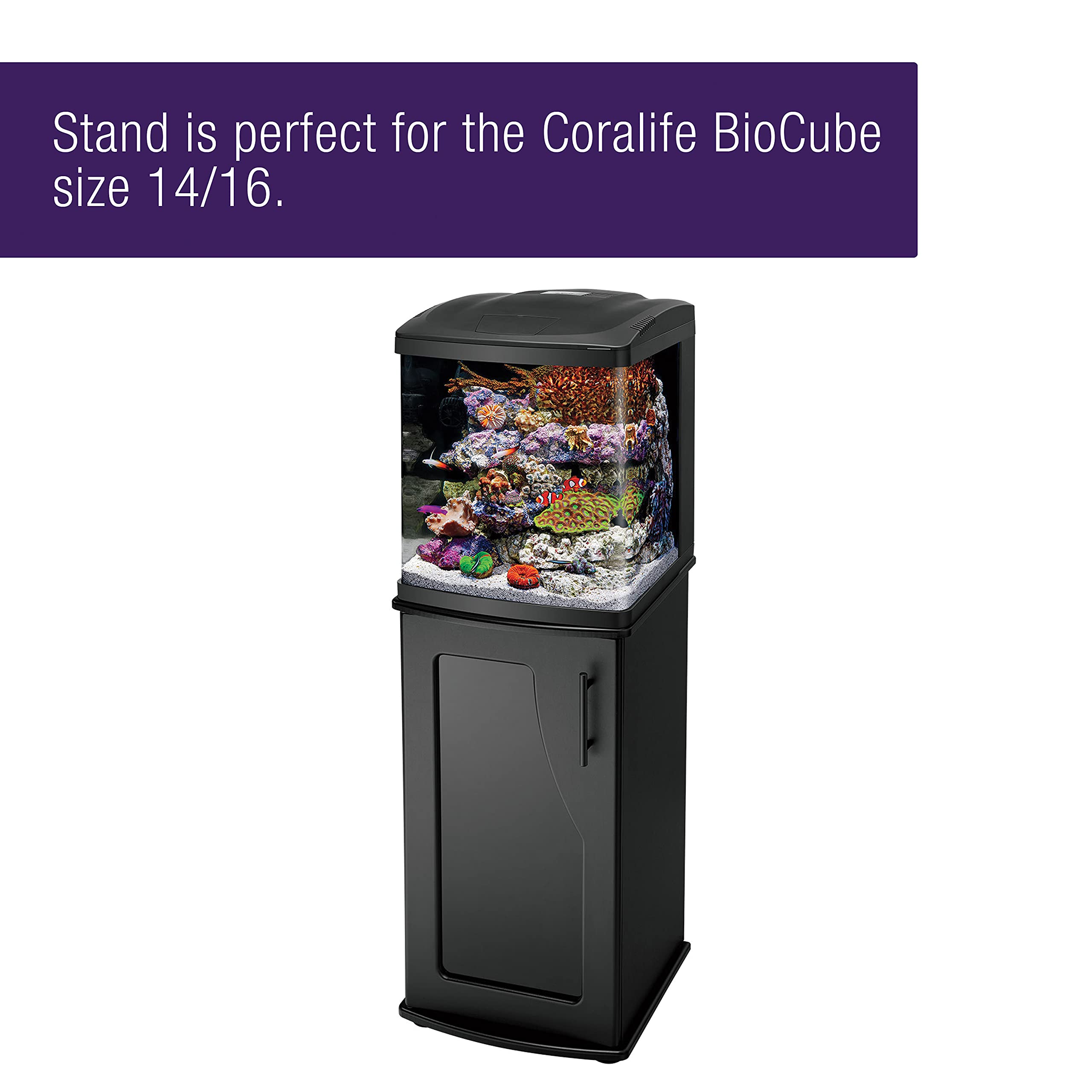 Coralife BioCube Aquarium Fish Tank Wood Stand For 16 Gallon Size