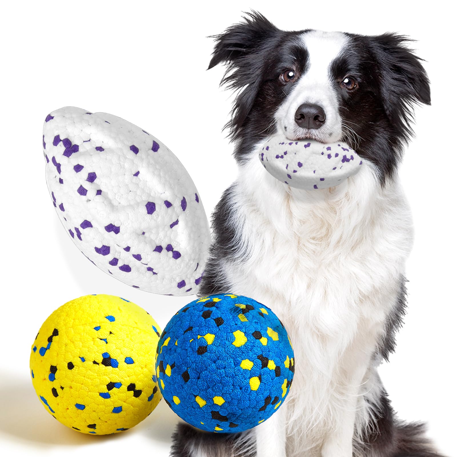 Kimee Dog Balls Upgraded Dog Tennis Balls For Aggressive Chewers, 5.3'' Indestructible Tennis Ball, More Bite-Proof Chew Toys, L