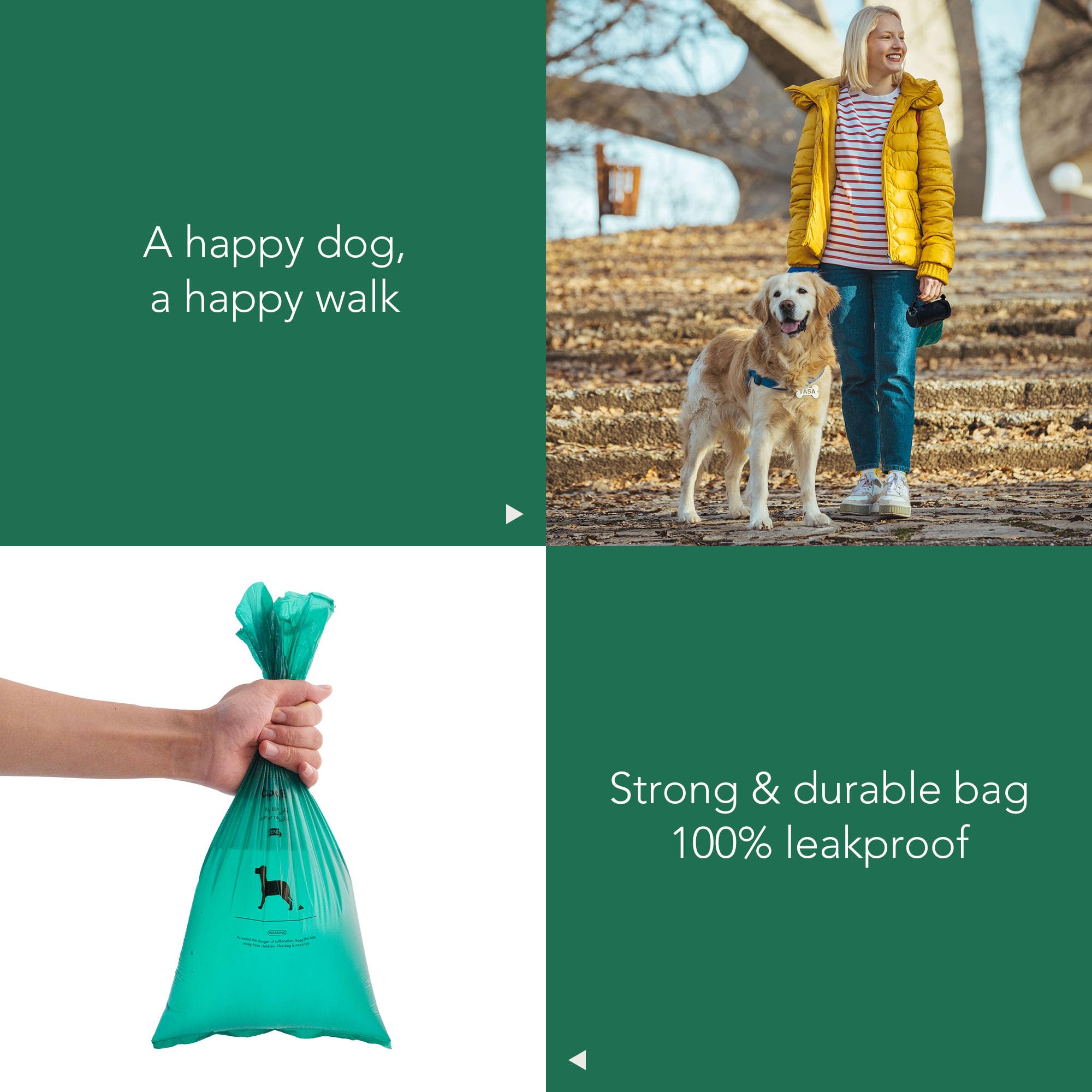 Hygicare Extended Dog Poop Bags With Dispenser, 1000 Count, Pre-Separated, Lavender Scent, Eco-Friendly Material, Extra Thick, 1