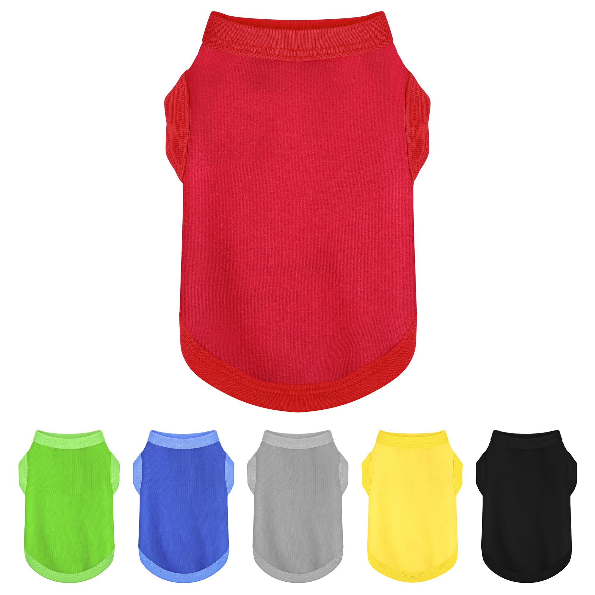 Elevate Your Dog'S Fashion With Colorful And Breathable Sleeveless Cotton Shirts! Perfect Pet Apparel For Small To Medium Dogs -