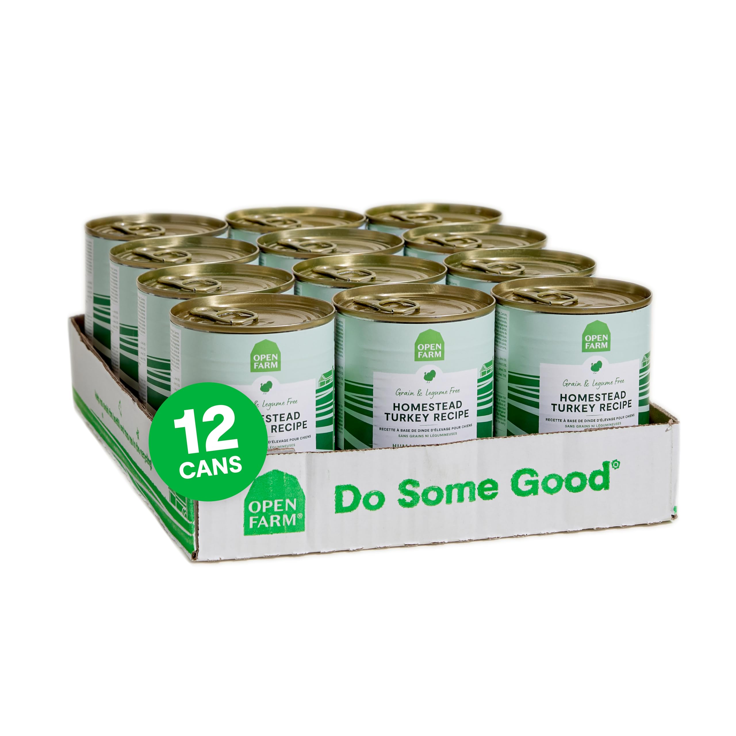 Open Farm Canned Dog Food, Pate for Complete & Balanced Nutrition, Grain Free and Legume-Free, Homestead Turkey Recipe, 12.5oz C