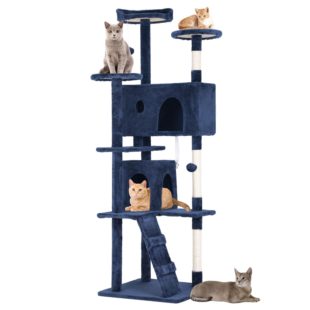 Bestpet 70In Cat Tree Tower For Indoor Cats,Multi-Level Cat Furniture Activity Center With Cat Scratching Posts Stand House Cat 