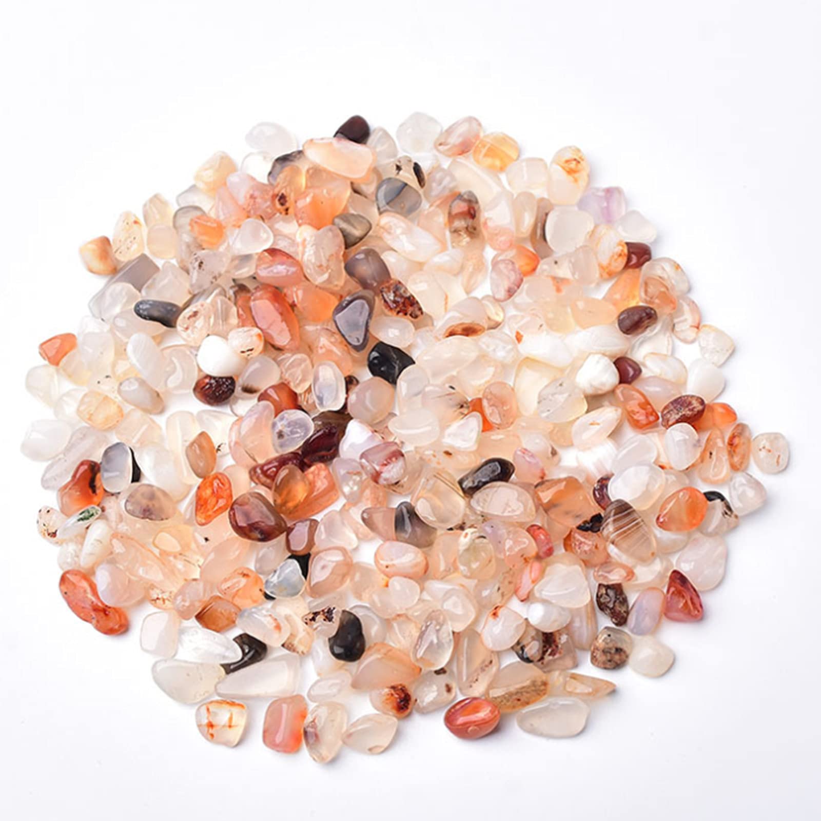 Decorative Polished Rocks, RIFNY 0.3 Gravel Rocks Crushed Crystal for Plant Flower Pots Succulents Cactus Bamboo Plant Vase Fill